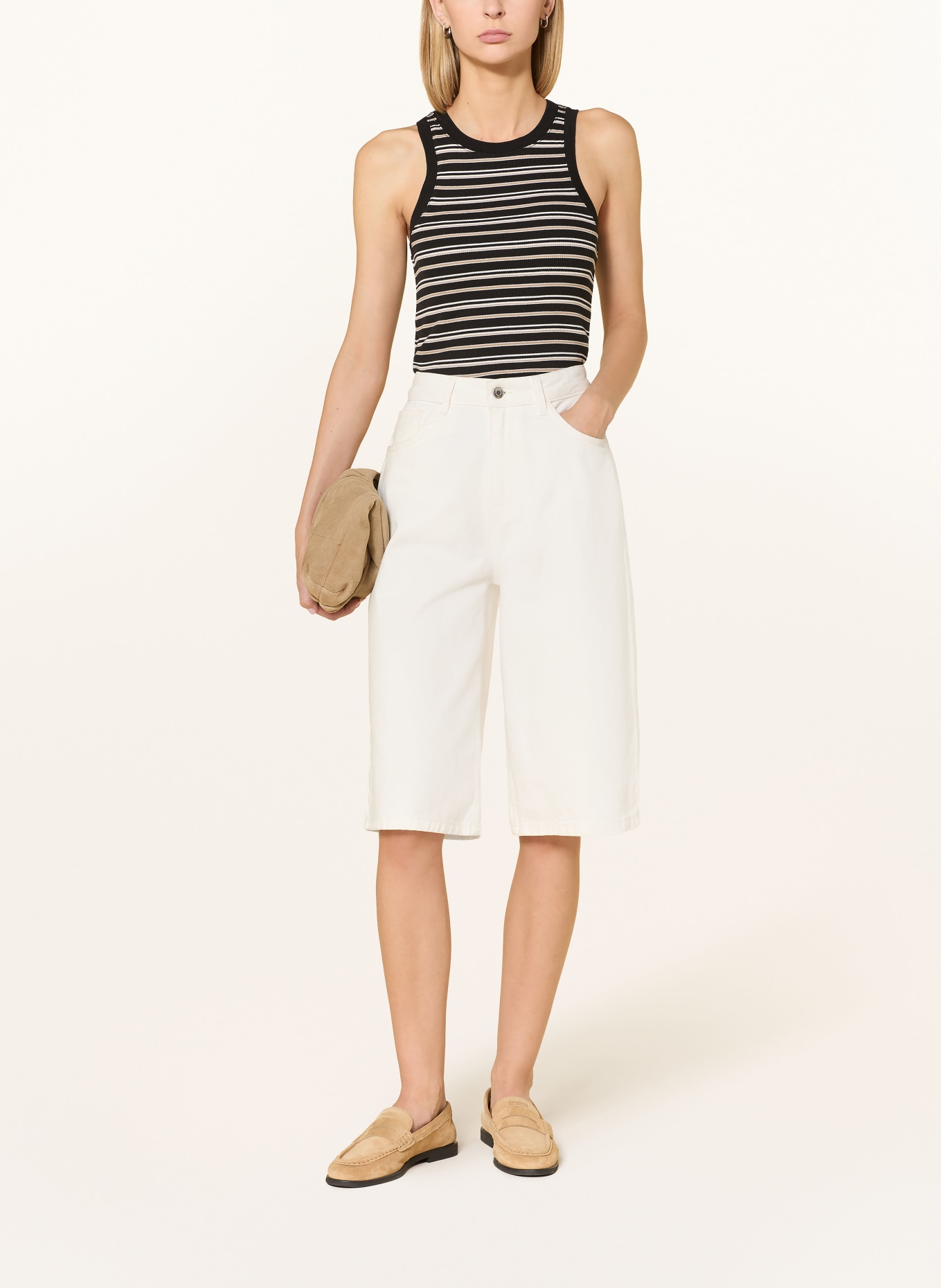 Marc O'Polo Haut: NOIR / BEIGE / BLANC