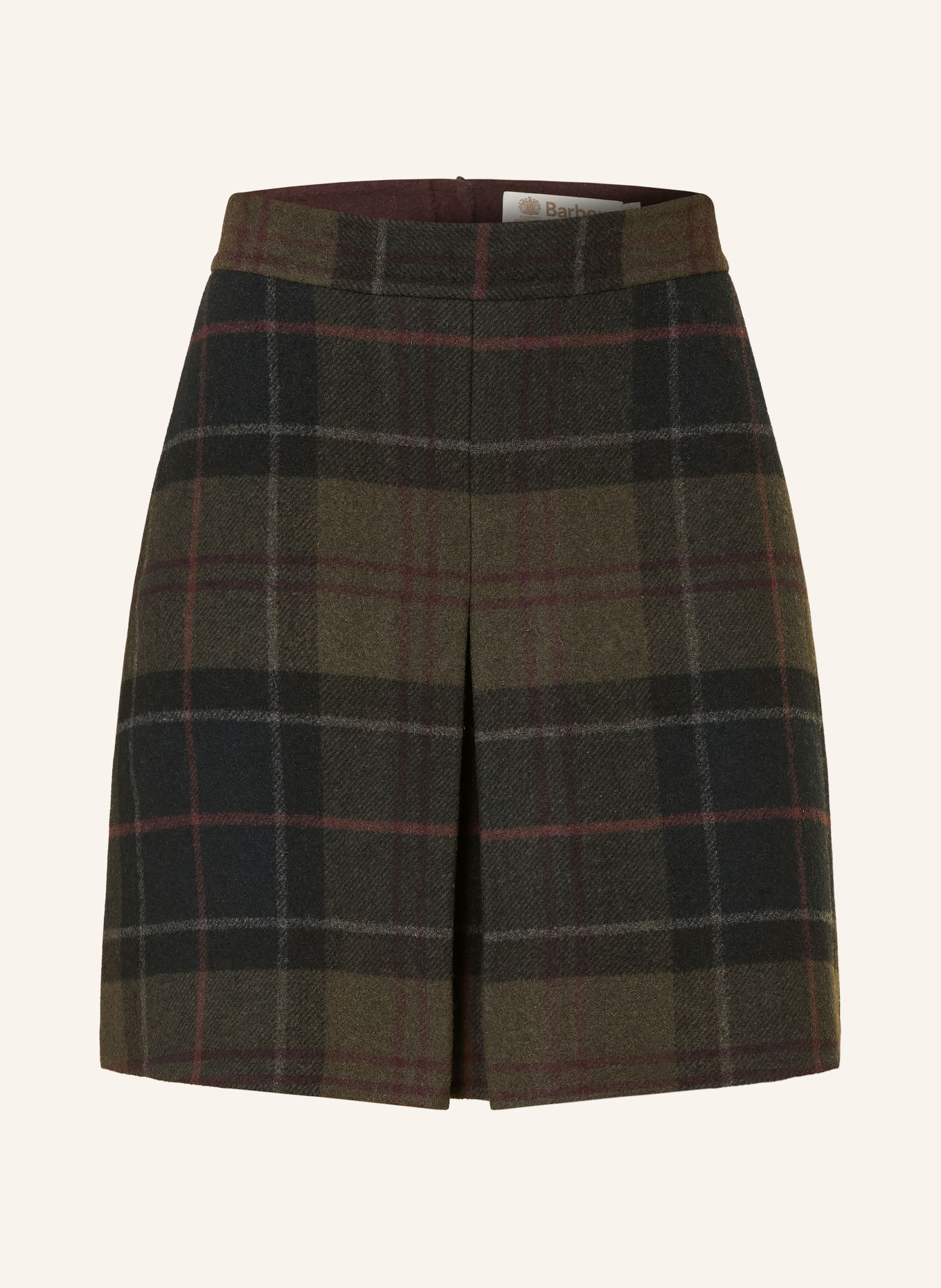 Barbour MARLOW Skirt: DARK GREEN / DARK RED / BLACK