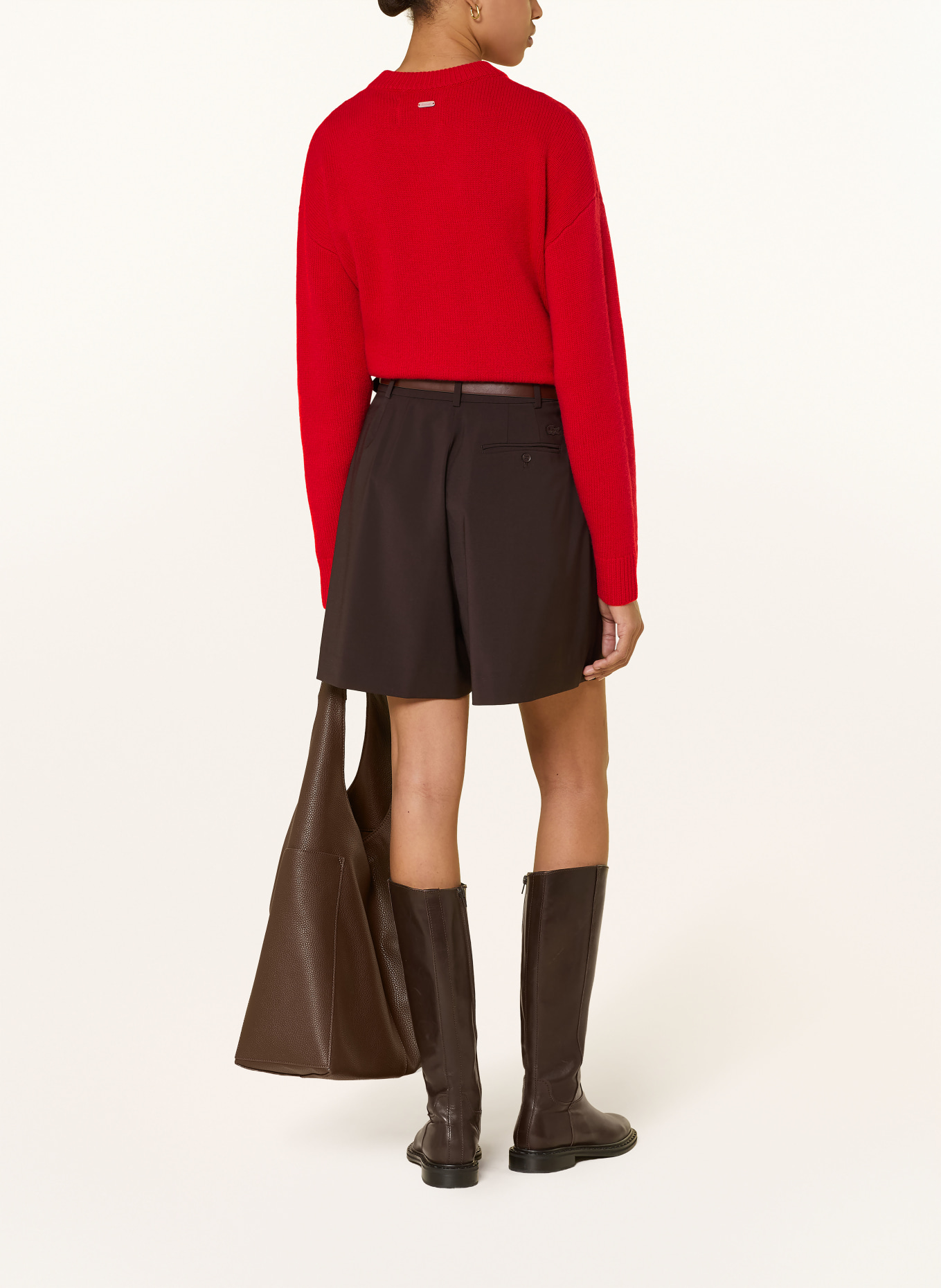 Barbour Gebreid vest WOODHOUSE: ROOD