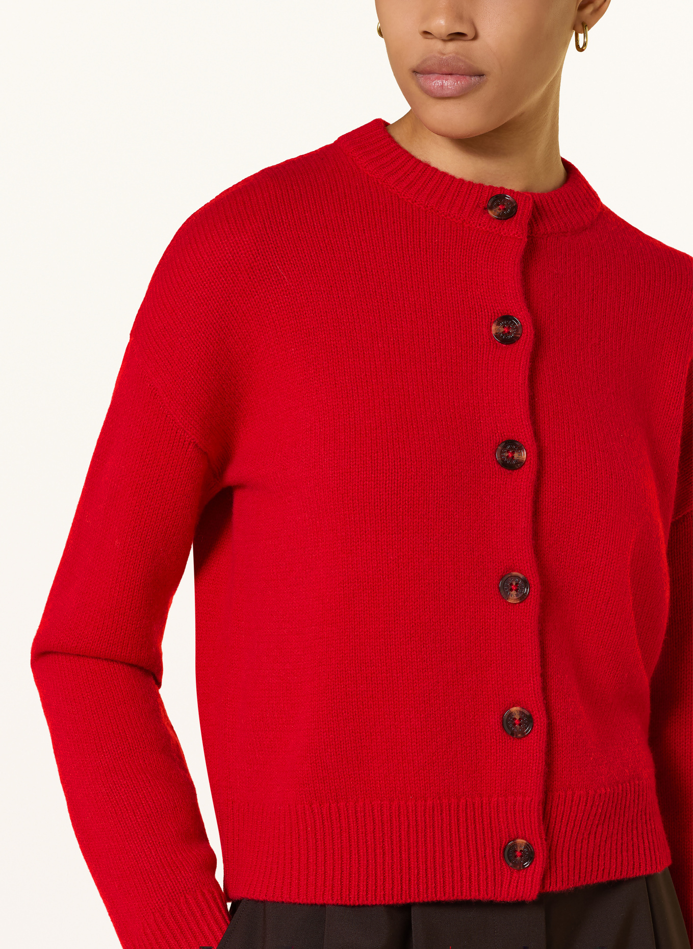 Barbour Gebreid vest WOODHOUSE: ROOD