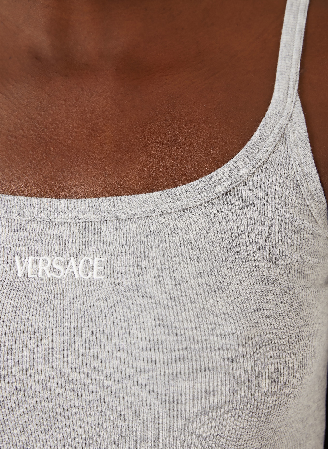 VERSACE Jersey dress: GRAY