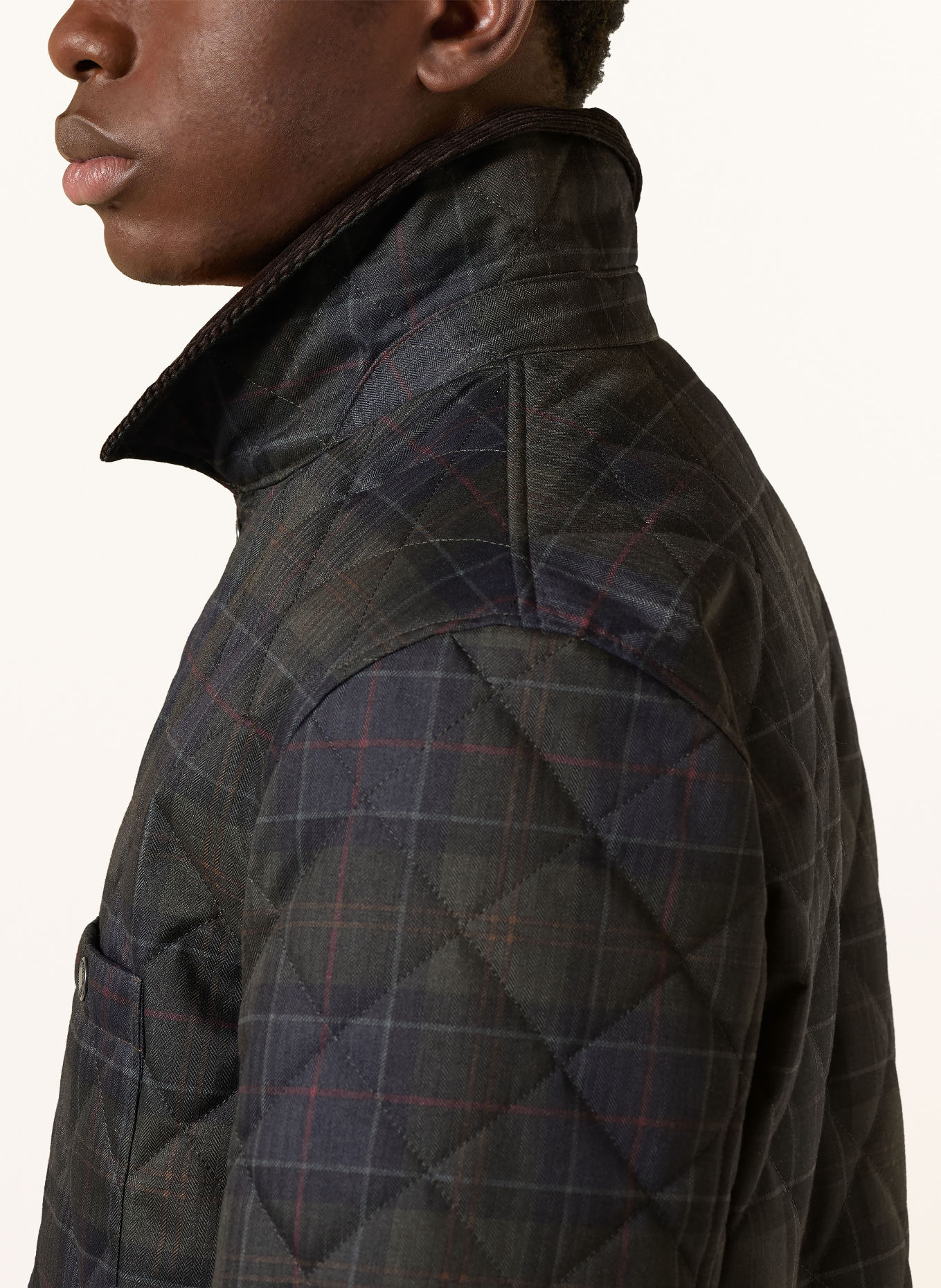 Barbour Quilted jacket: DARK GREEN / DARK RED / DARK BLUE