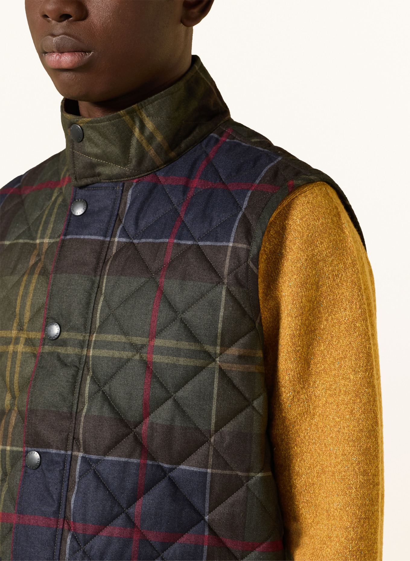 Barbour Quilted vest: DARK GREEN / DARK RED / DARK BLUE