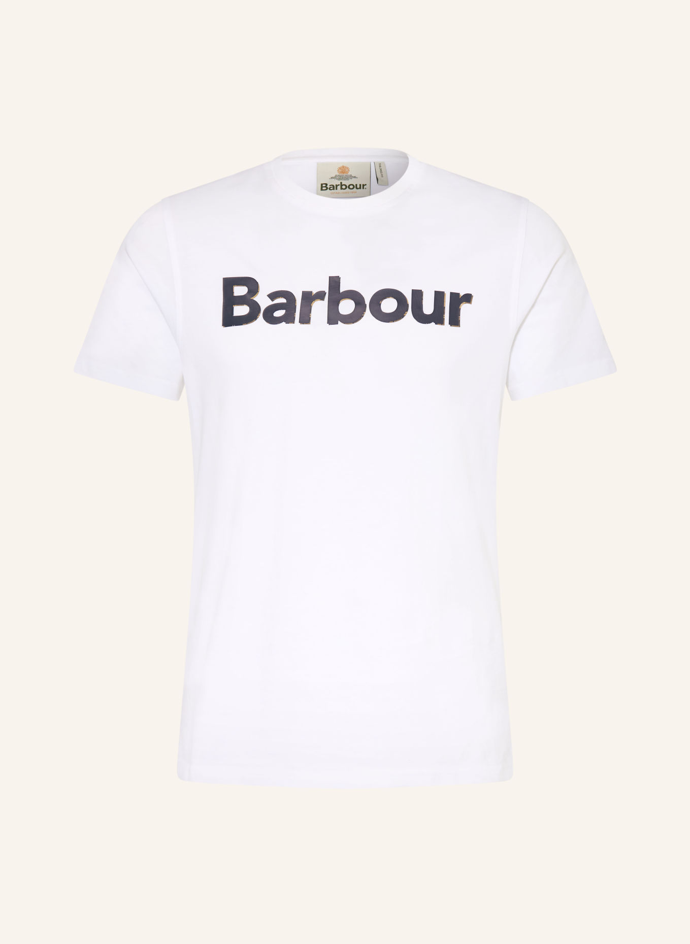 Barbour Tričko HALSTOW: BÍLÁ / TMAVĚ MODRÁ
