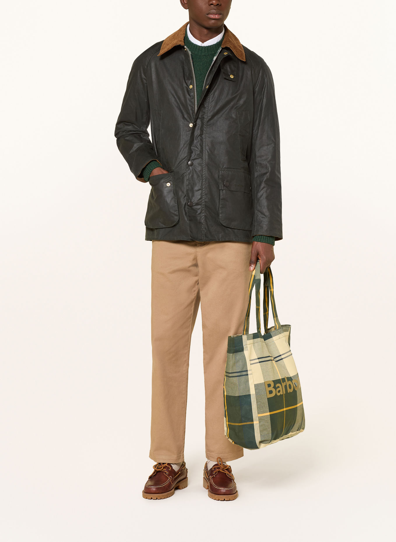 Barbour Kurtka polowa FESTIVE ASHBY: KHAKI / BRĄZOWY