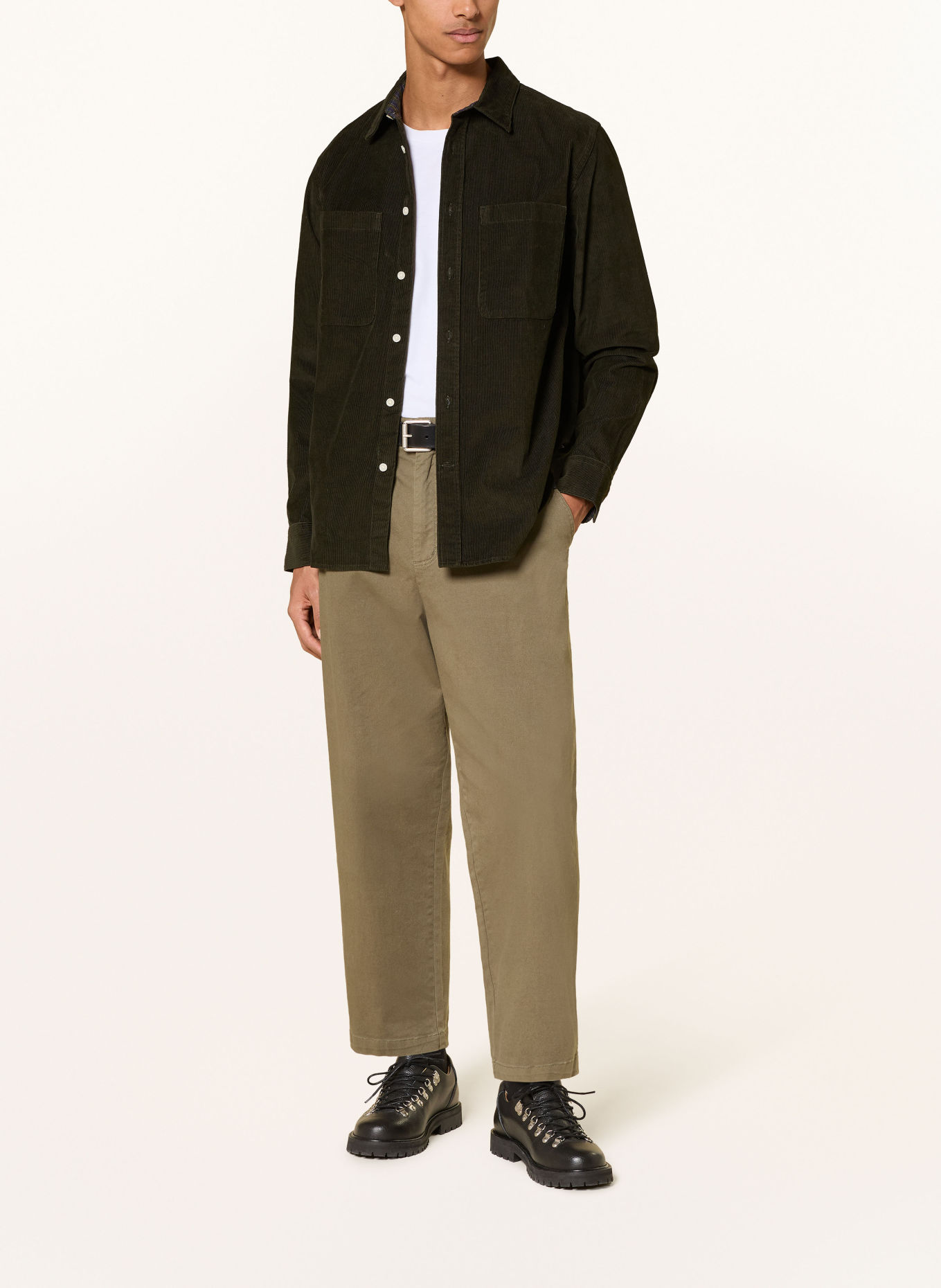 Barbour Cordhemd Comfort Fit: DUNKELGRÜN