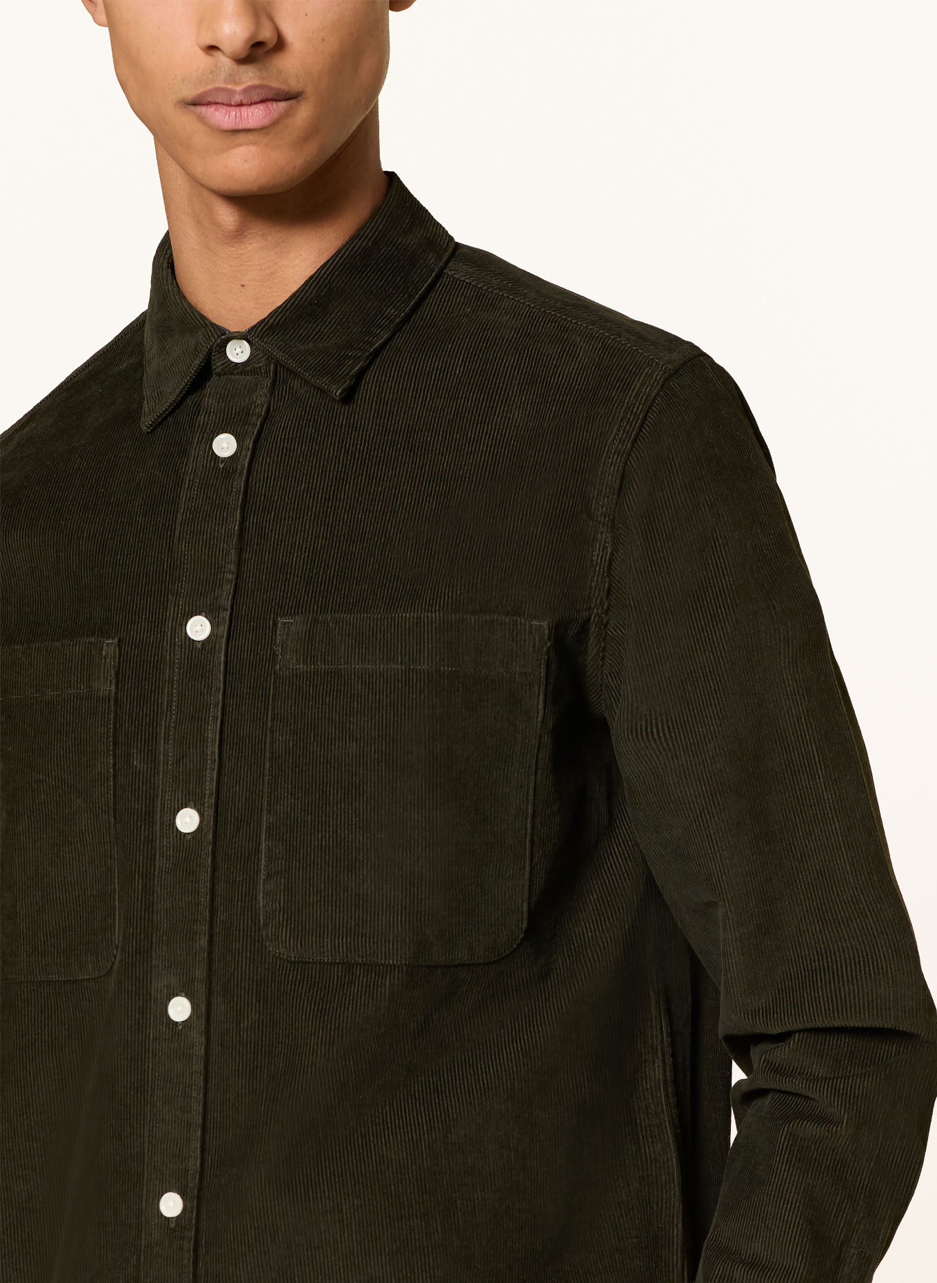 Barbour Cordhemd Comfort Fit: DUNKELGRÜN