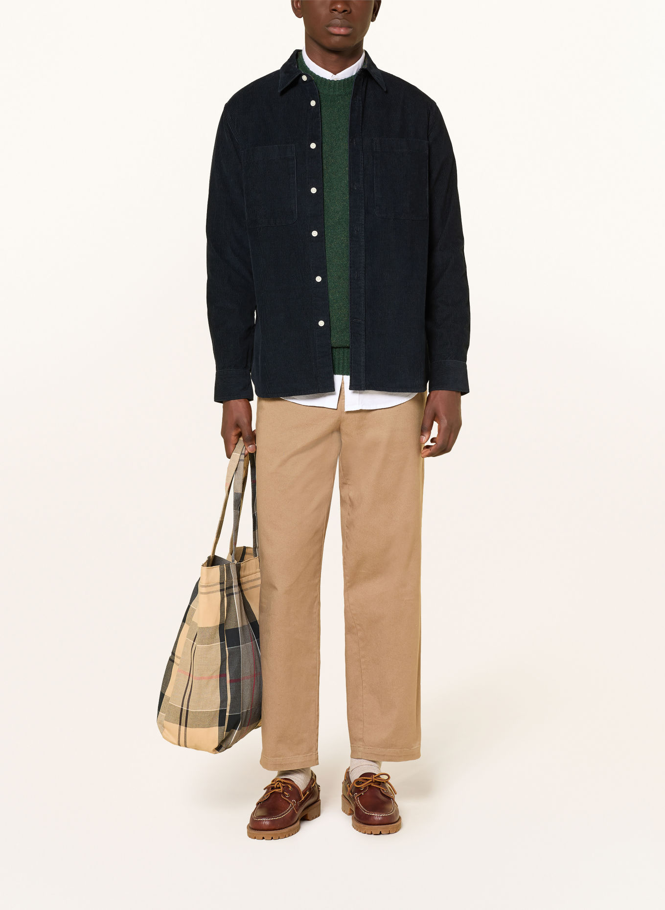 Barbour Cordhemd Comfort Fit: DUNKELBLAU