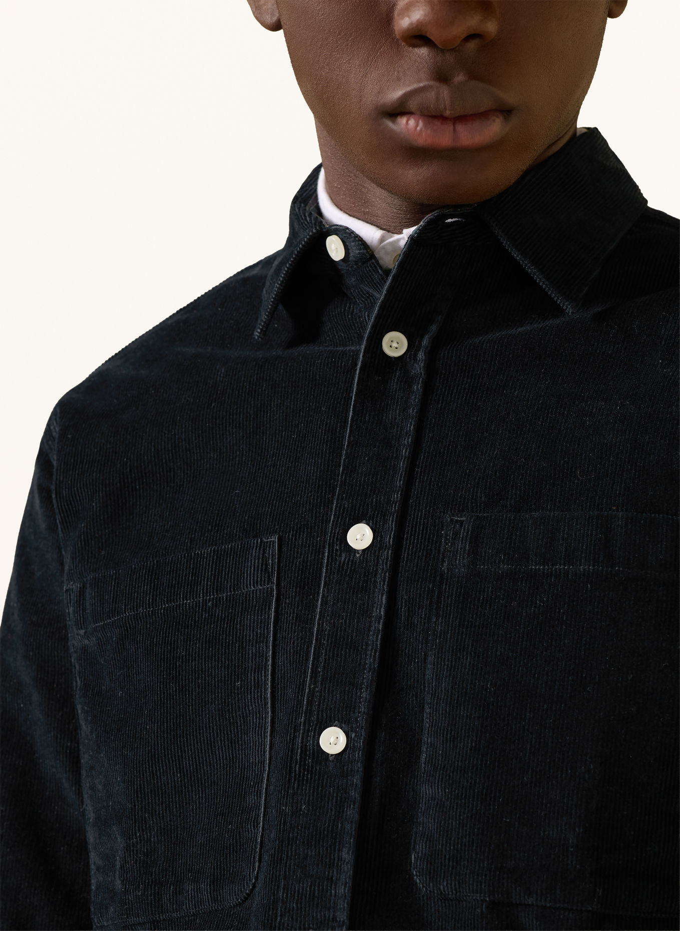 Barbour Cordhemd Comfort Fit: DUNKELBLAU