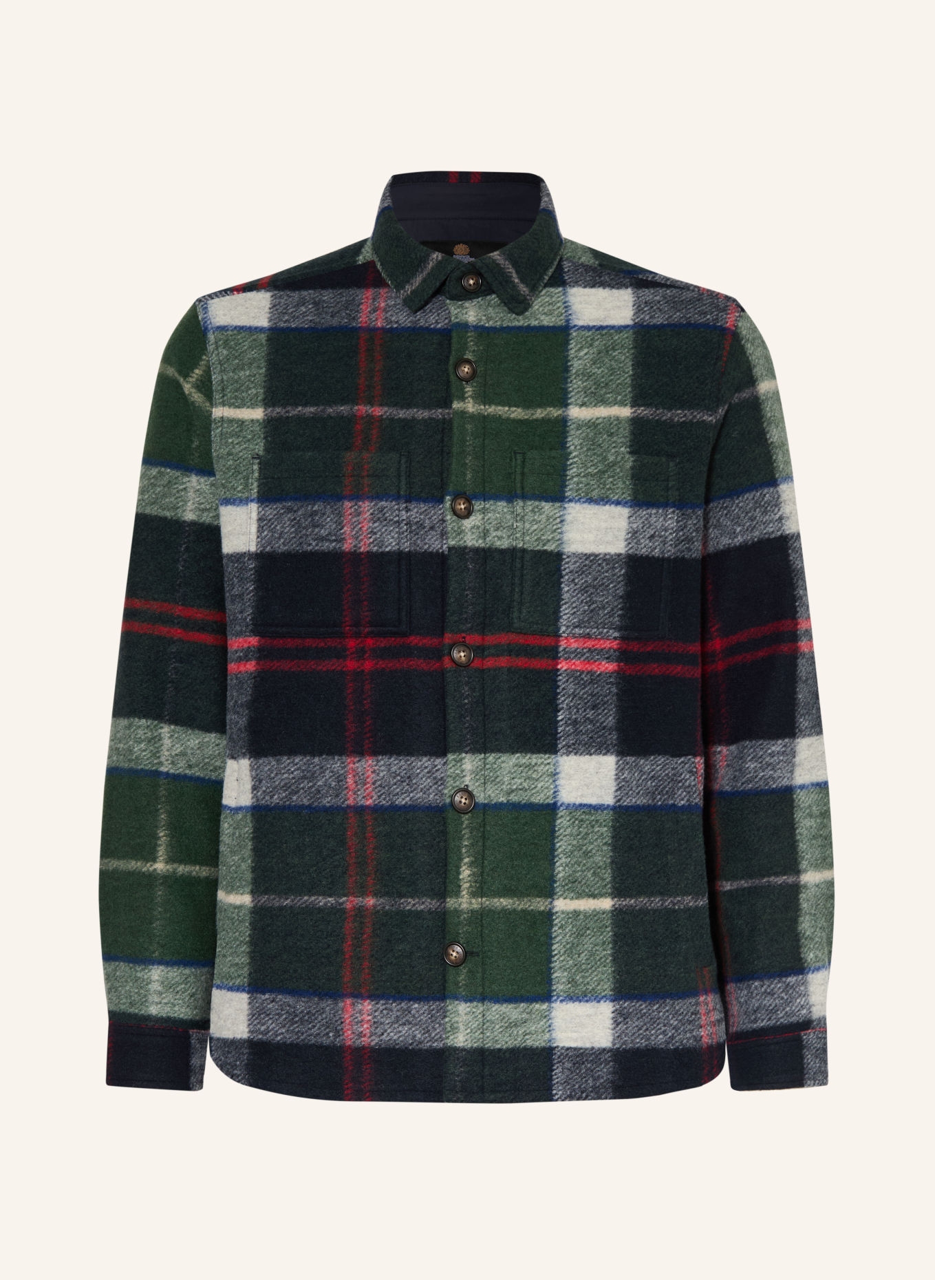Barbour Surchemise en flanelle WOODLANE: VERT / ROUGE / GROEN
