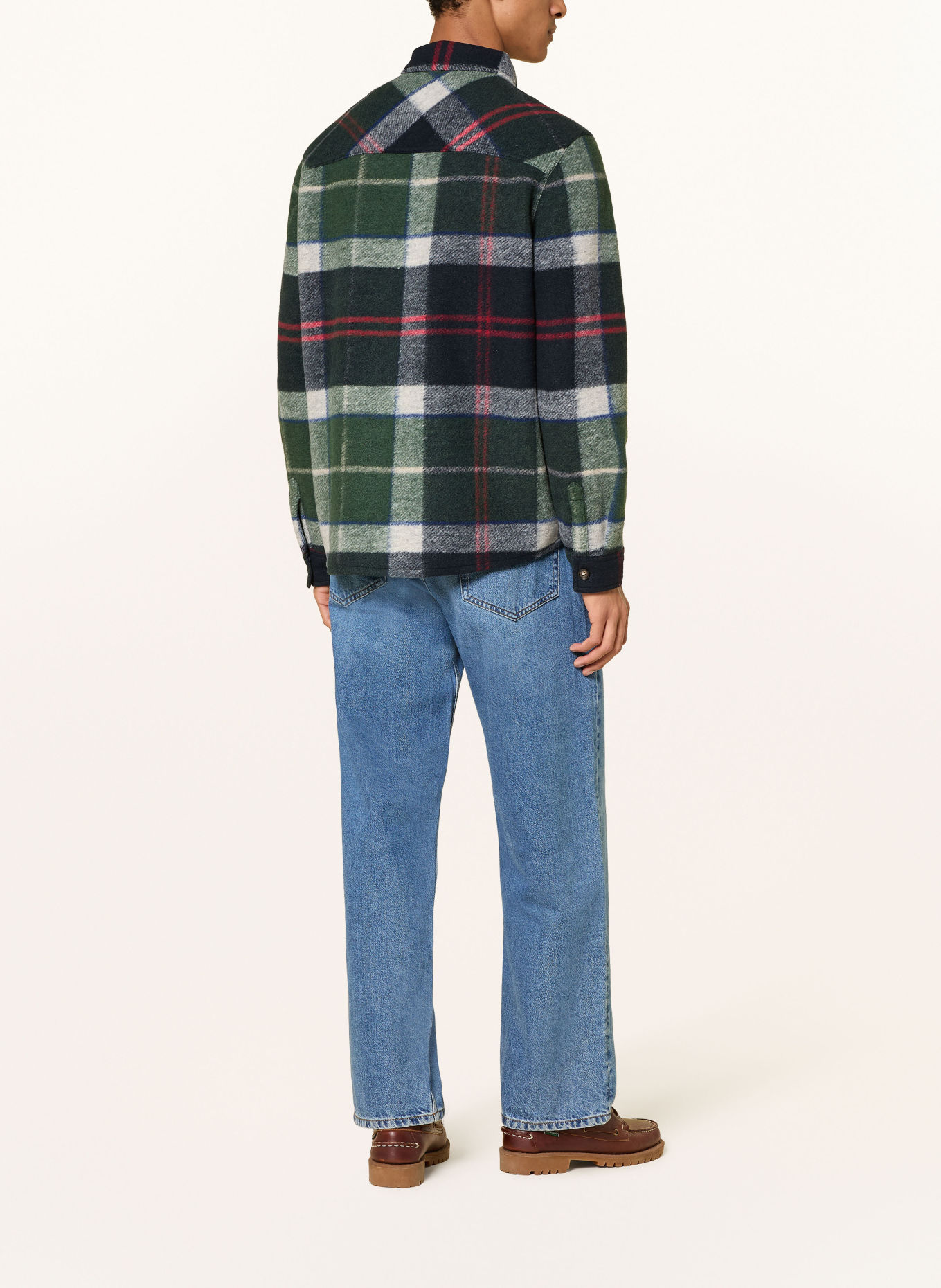 Barbour Surchemise en flanelle WOODLANE: VERT / ROUGE / GROEN