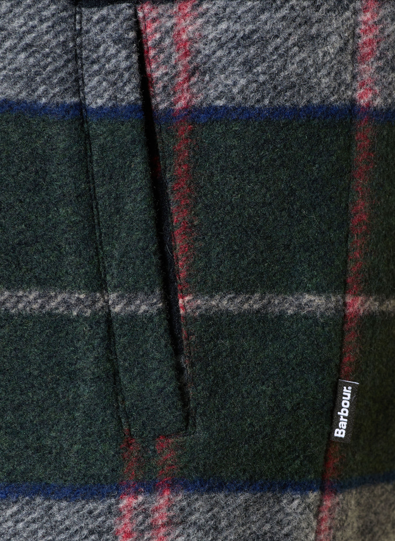 Barbour Surchemise en flanelle WOODLANE: VERT / ROUGE / GROEN