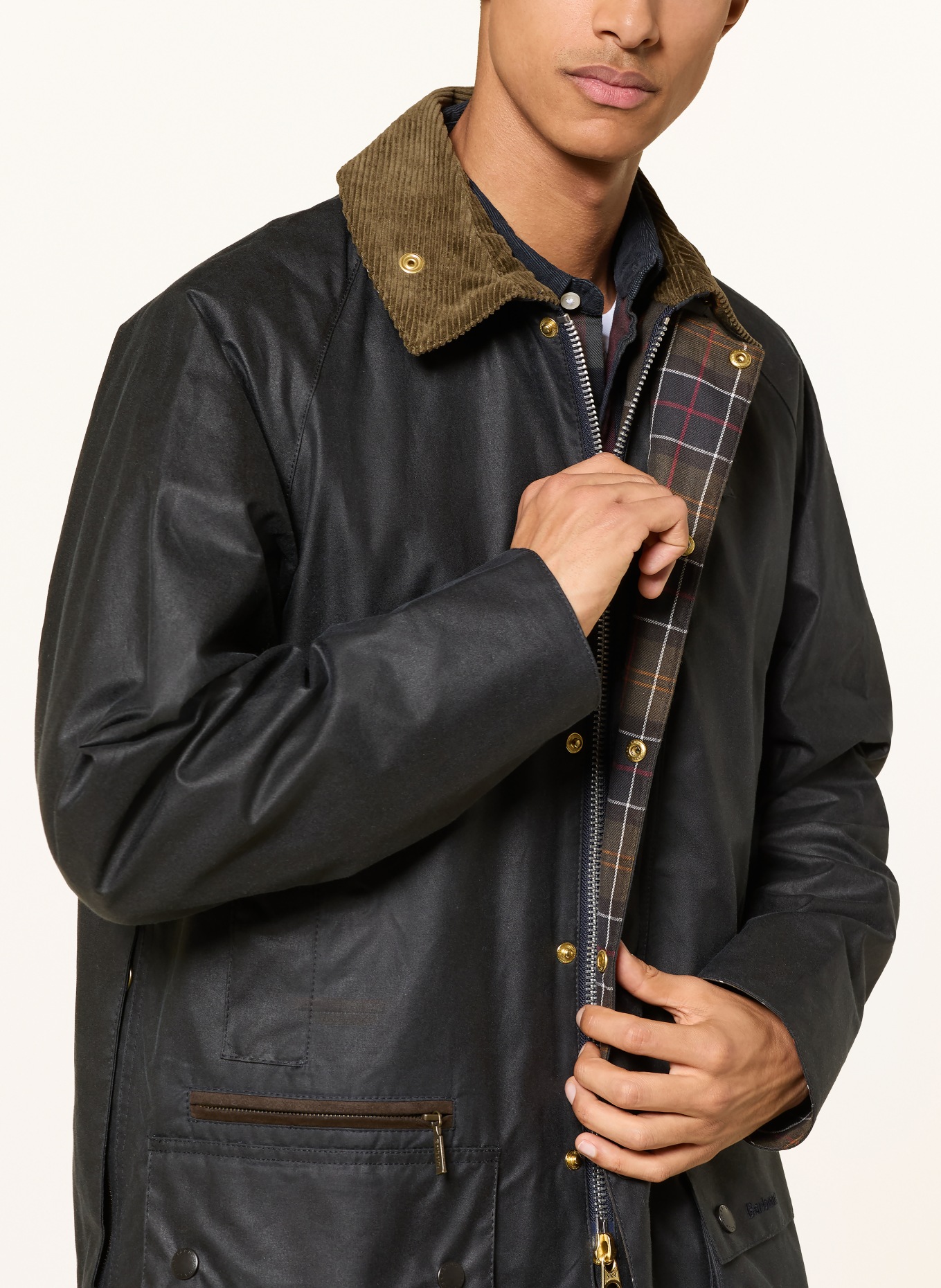 Barbour Fieldjacket ICONS BEAUFORT: DUNKELBLAU / DUNKELGRÜN