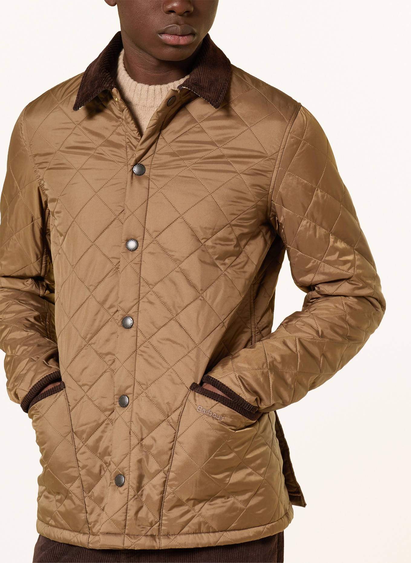 Barbour Steppjacke: HELLBRAUN / DUNKELBRAUN