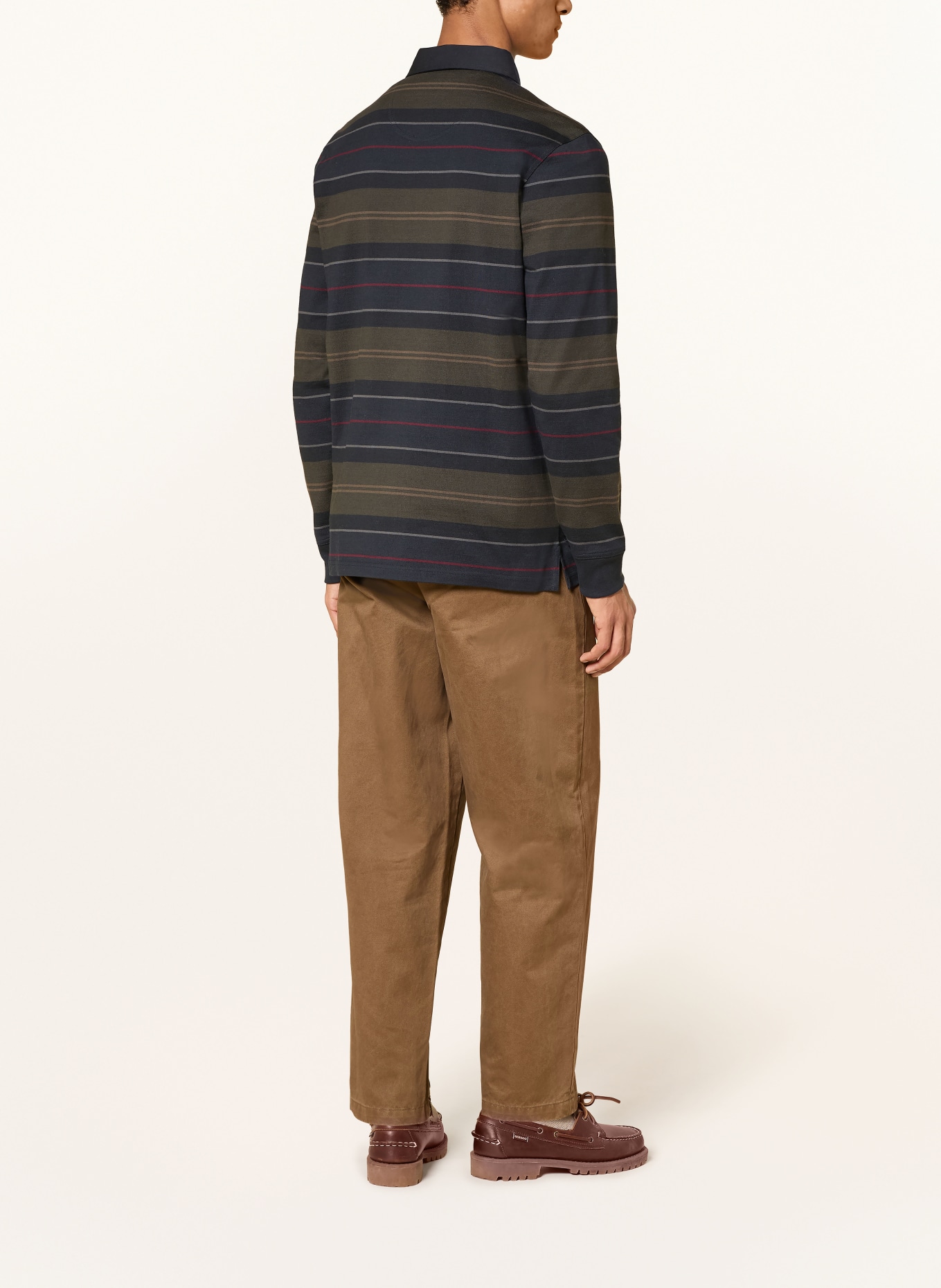 Barbour Rugbyshirt FRITH: DUNKELBLAU / DUNKELROT / KHAKI