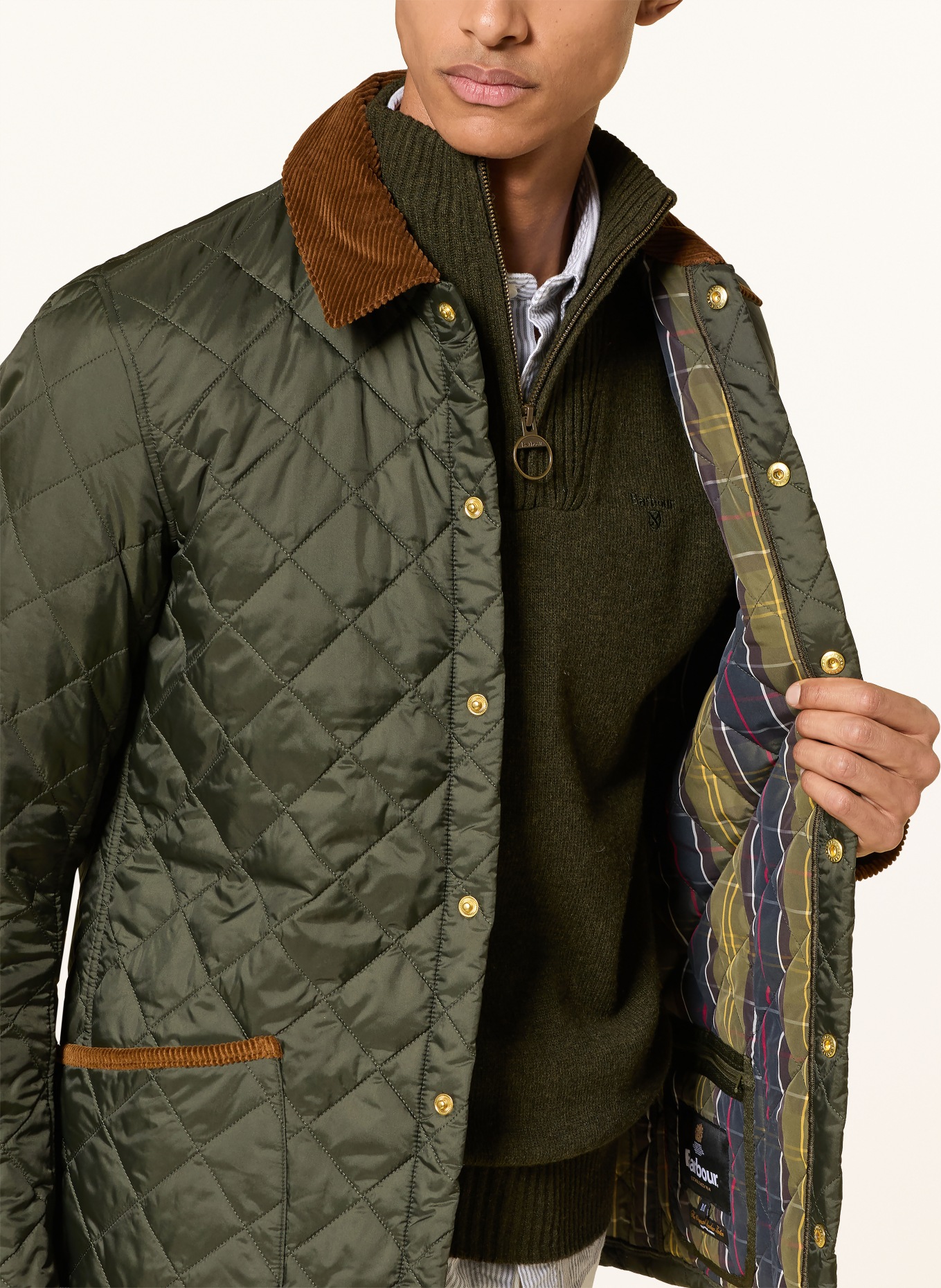 Barbour Steppjacke LIDDESDA: DUNKELGRÜN / DUNKELBRAUN