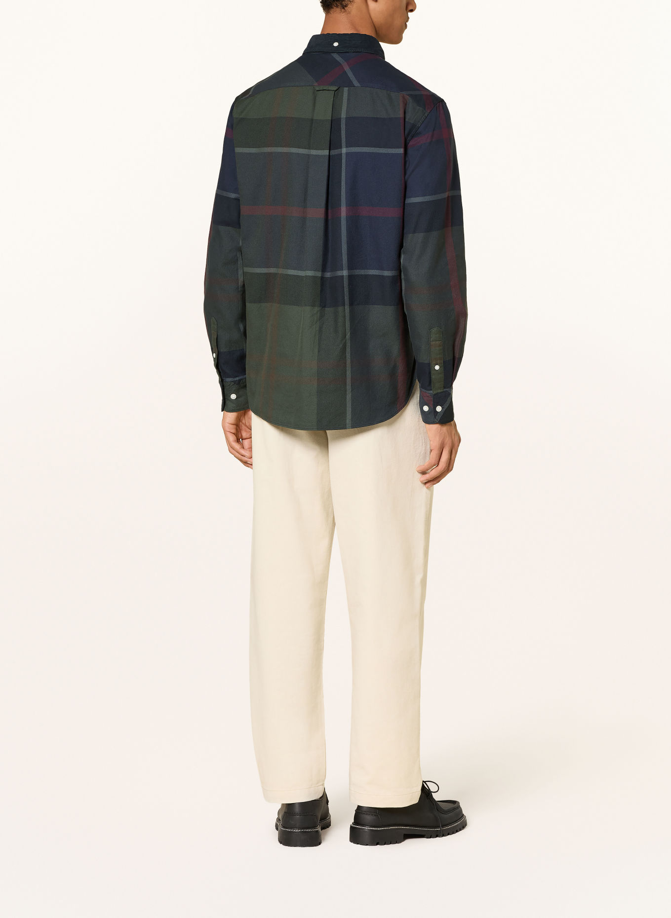 Barbour Hemd DUNOON Authentic Fit: DUNKELGRÜN / DUNKELROT / DUNKELBLAU