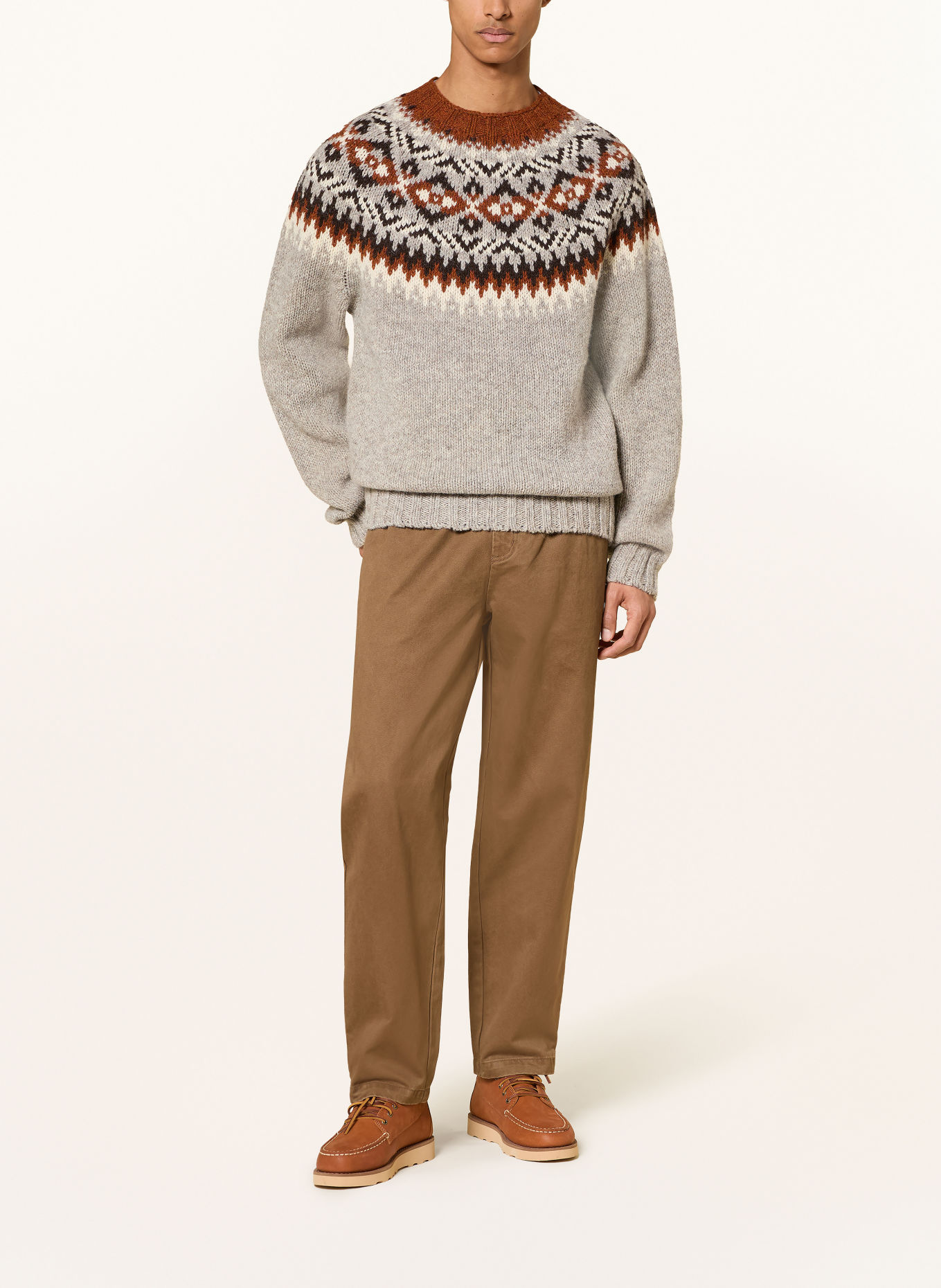 Barbour Pullover: GRAU / DUNKELBRAUN / BRAUN