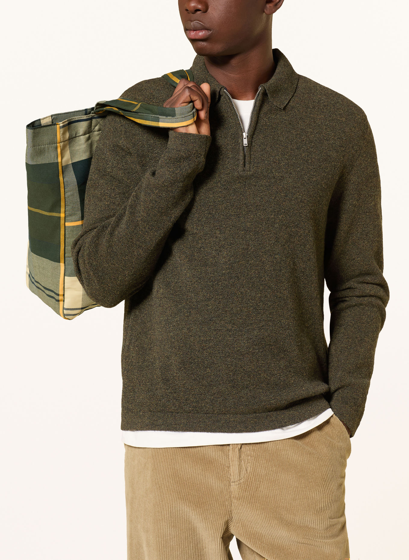 Barbour Knit polo shirt: DARK GREEN / BLACK