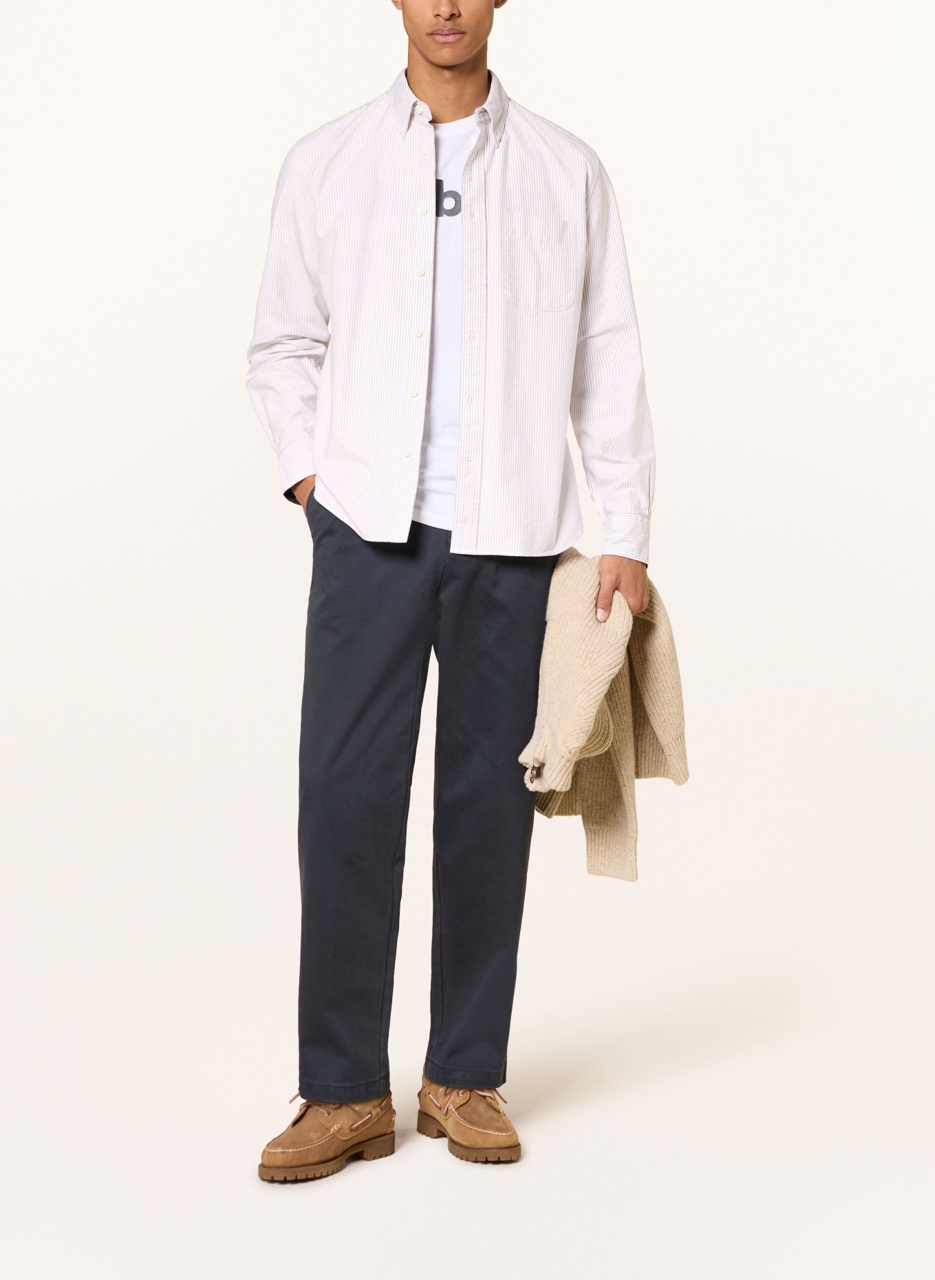 Barbour AUTHENTIC Comfort Fit Shirt: BEIGE / BROWN / DARK BLUE