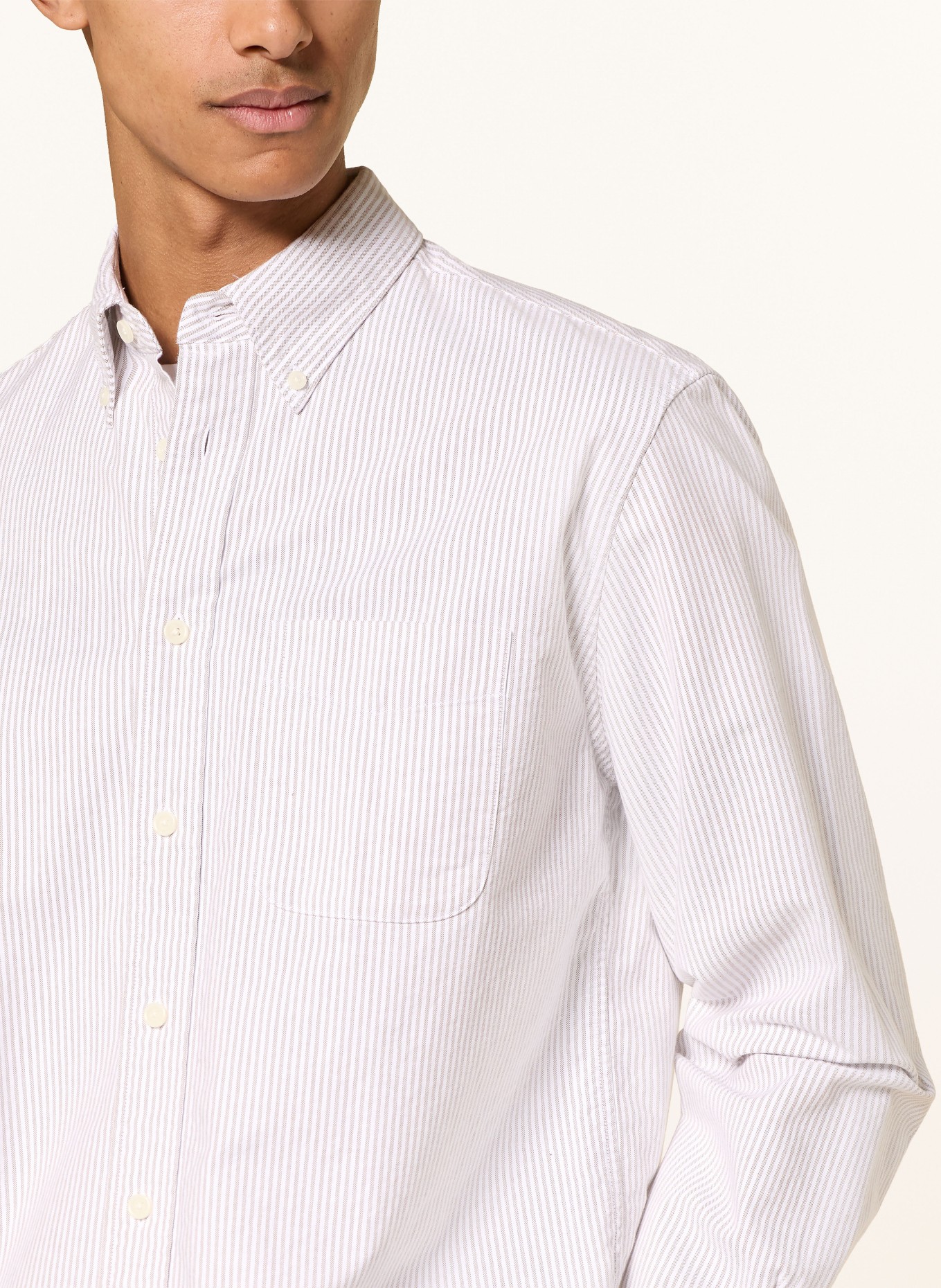 Barbour AUTHENTIC Comfort Fit Shirt: BEIGE / BROWN / DARK BLUE