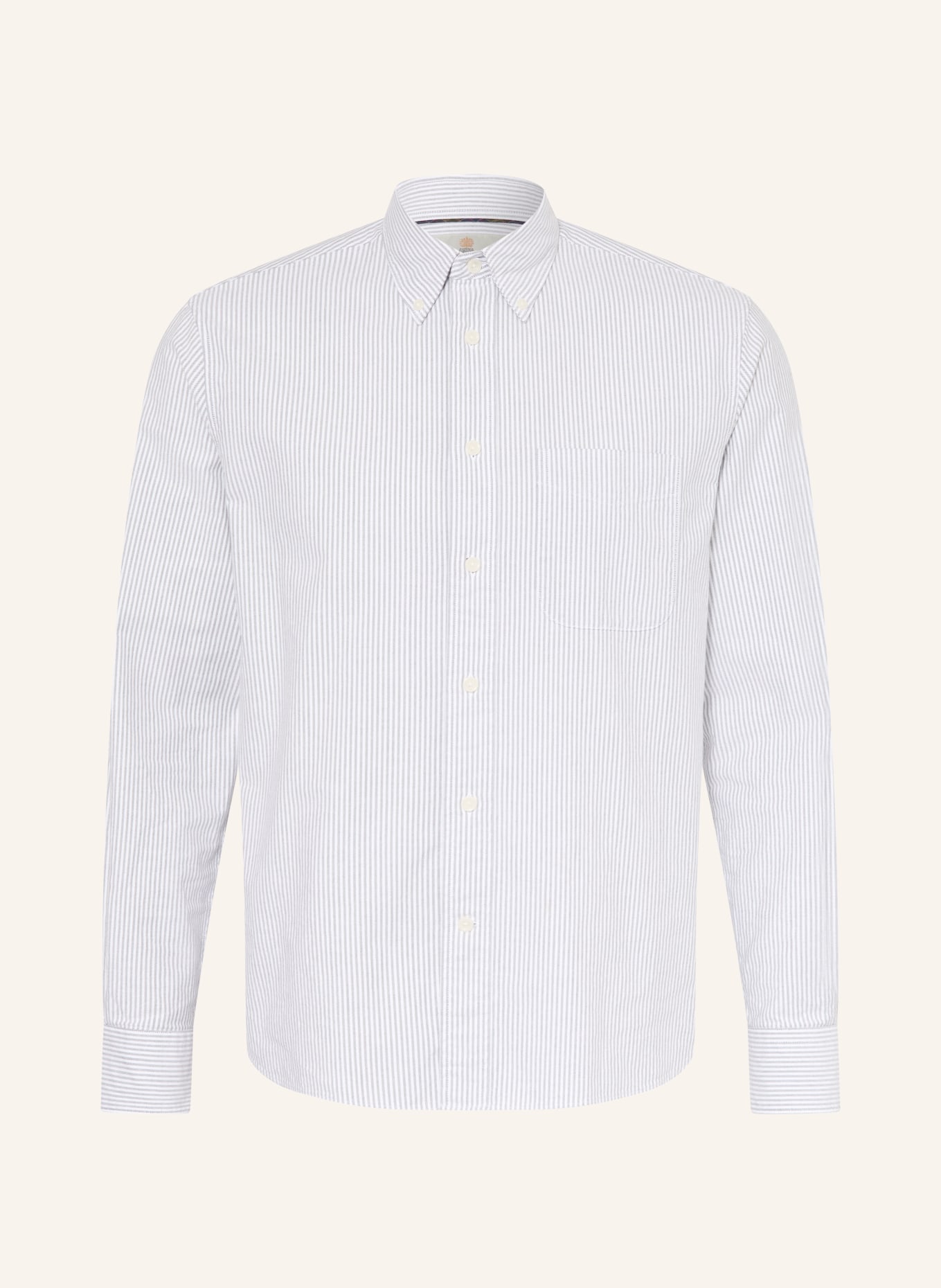 Barbour AUTHENTIC Comfort Fit Shirt: WHITE / DARK GREEN