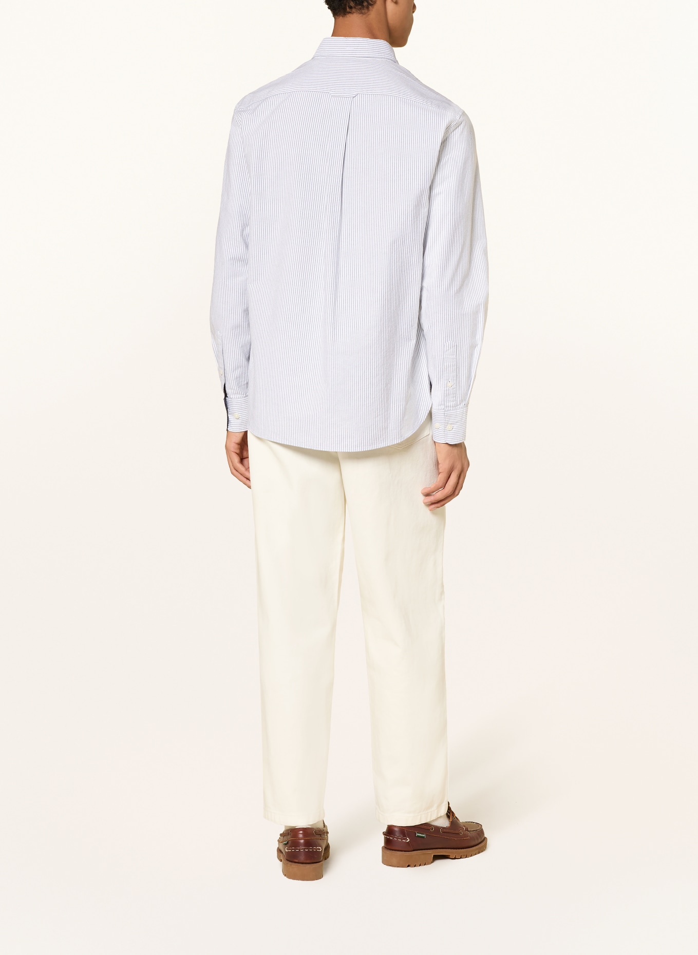 Barbour AUTHENTIC Comfort Fit Shirt: WHITE / DARK GREEN