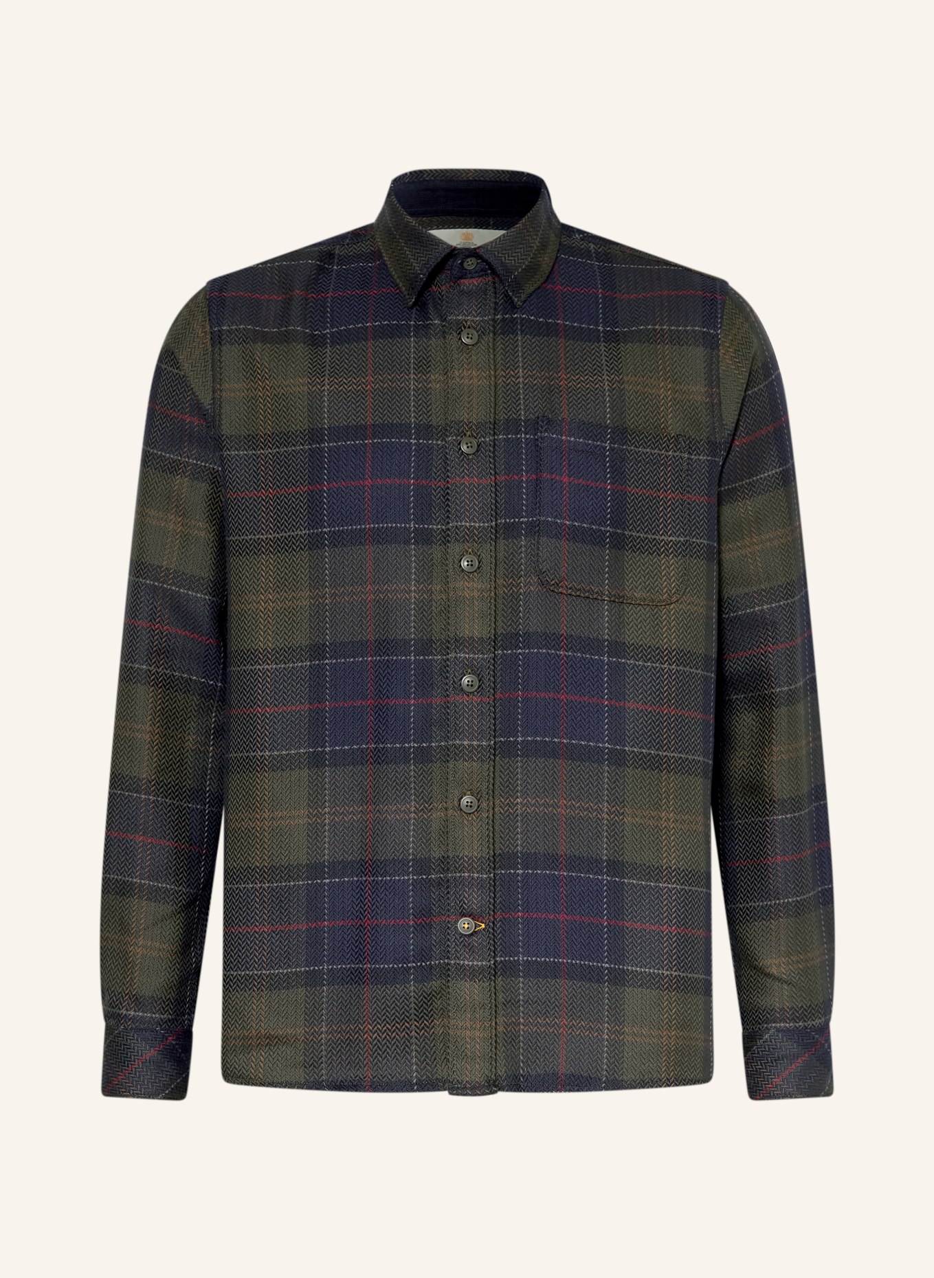 Barbour Relaxed-Fit Shirt: DARK GREEN / DARK BLUE