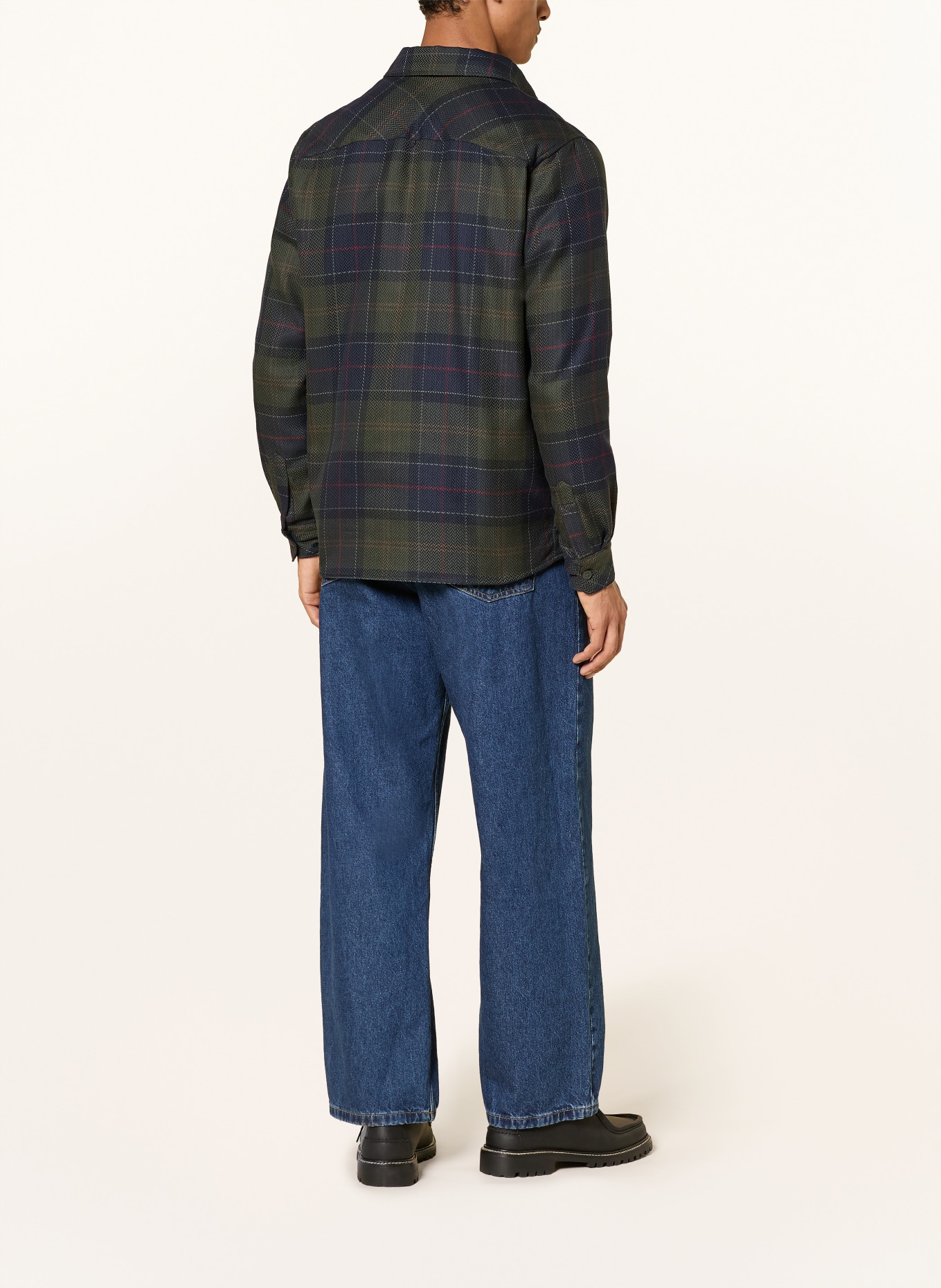 Barbour Relaxed-Fit Shirt: DARK GREEN / DARK BLUE