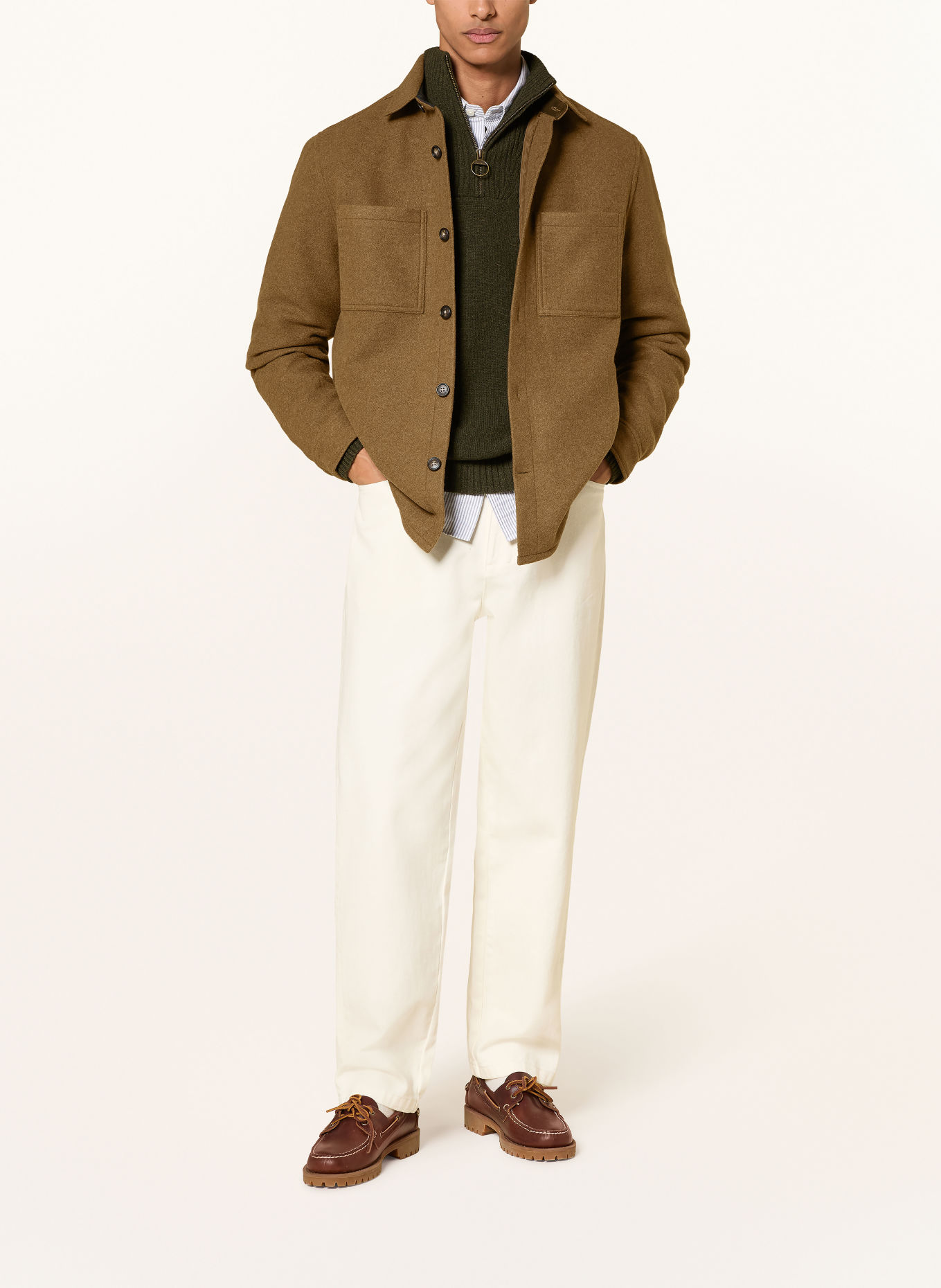 Barbour MARLTOWN Overshirt: COGNAC