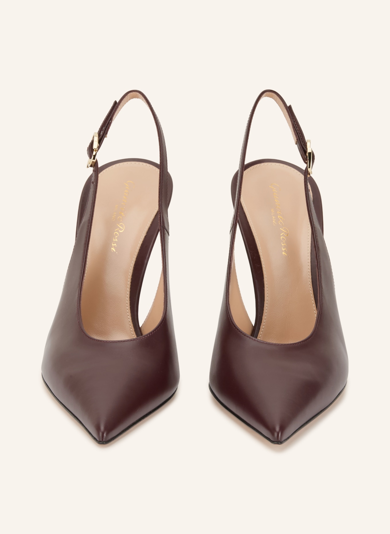 Gianvito Rossi Slingpumps SOFIA: DUNKELBRAUN / GOLD