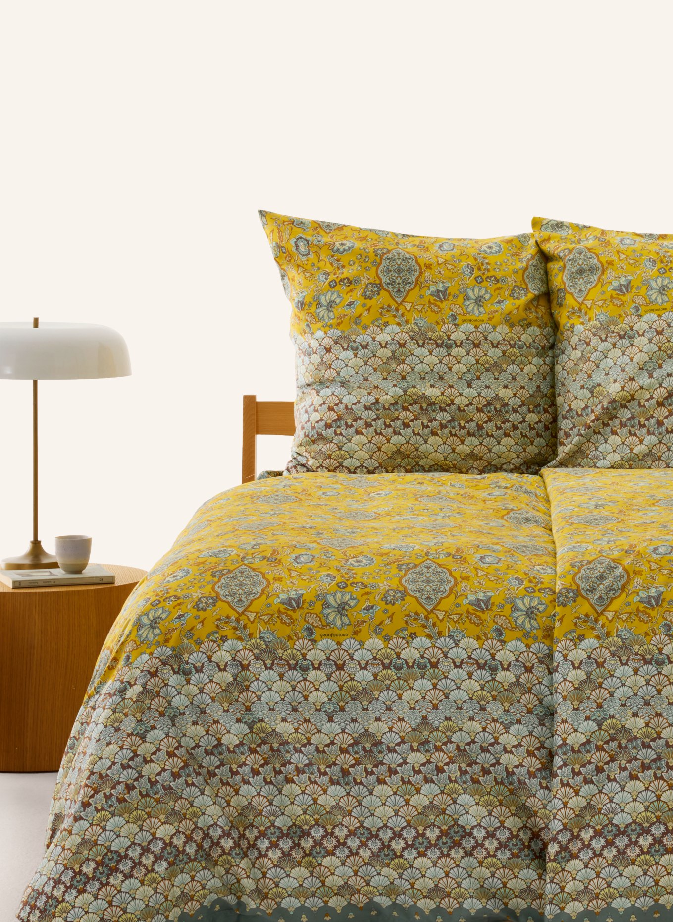 bassetti Bettwäsche TIGULLIO: GELB / BRAUN / BLAUGRAU