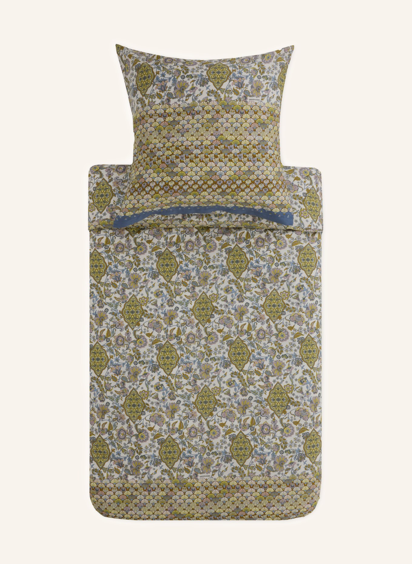 bassetti Pościel TIGULLIO: KREMOWY / SZARONIEBIESKI / JASNOZIELONY
