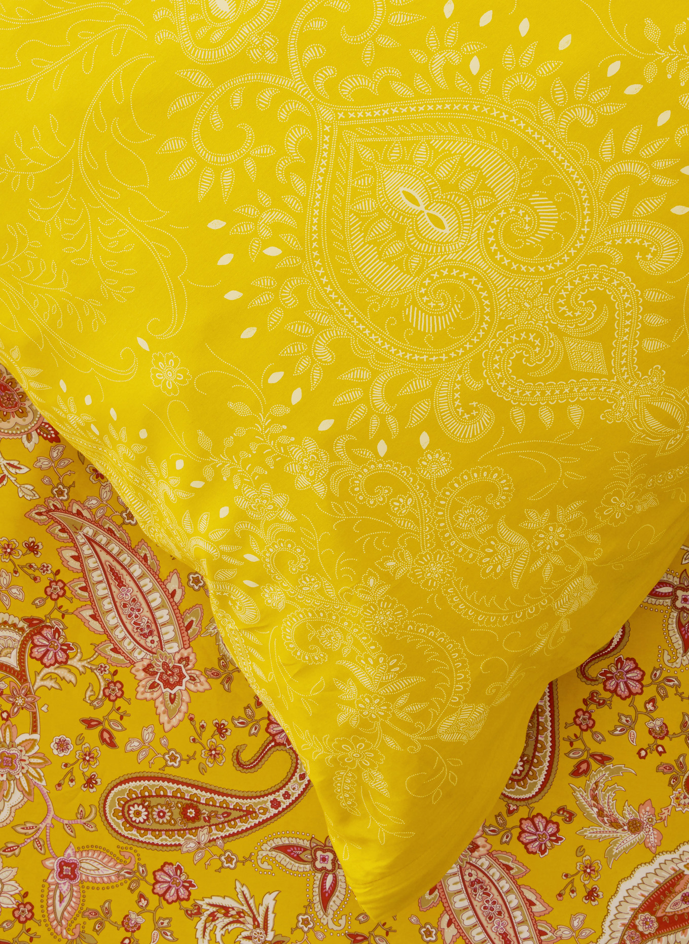 bassetti Pościel MONNALISA: CIEMNOŻÓŁTY / KREMOWY / CZERWONY