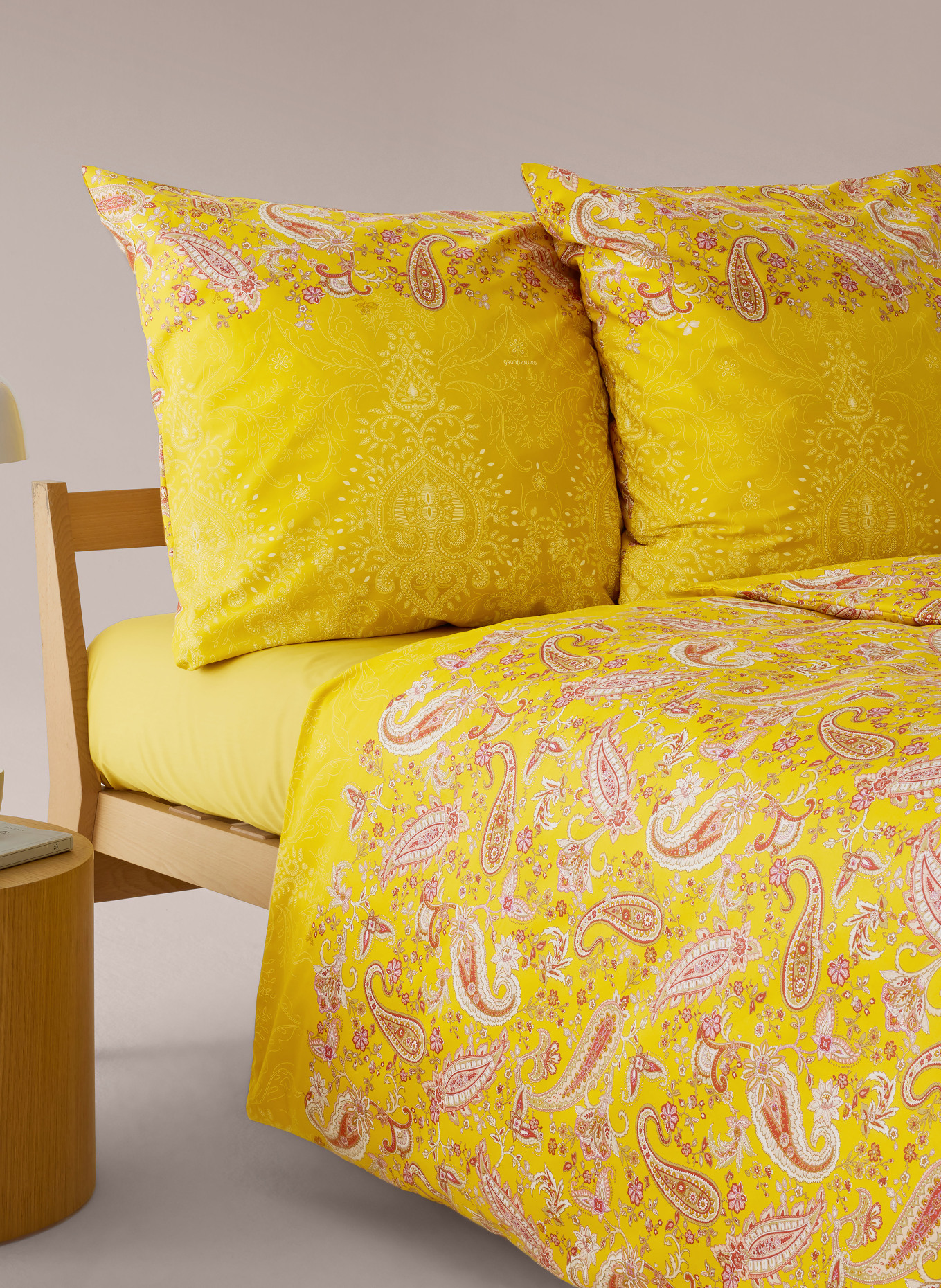 bassetti Pościel MONNALISA: CIEMNOŻÓŁTY / KREMOWY / CZERWONY