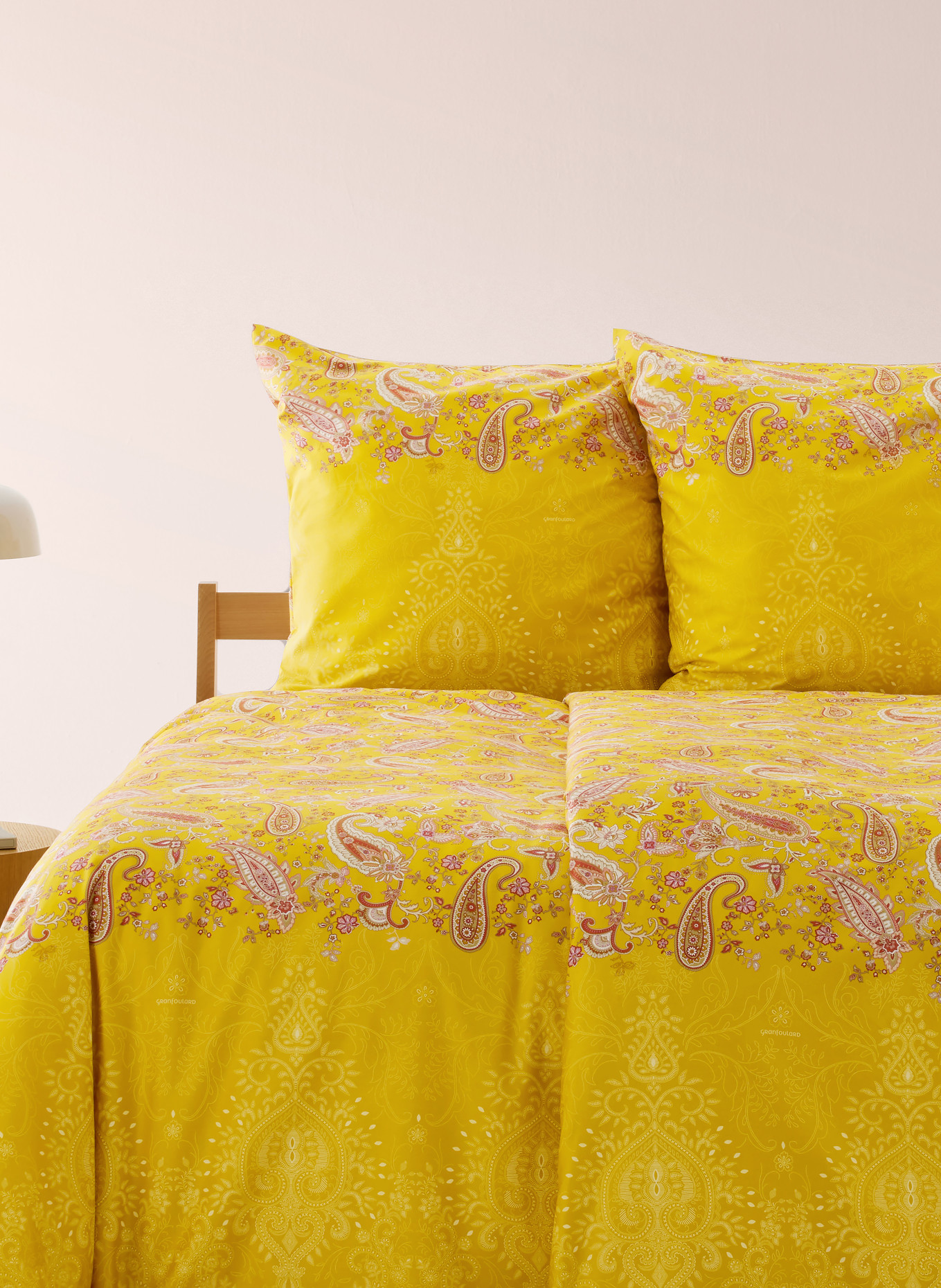 bassetti Pościel MONNALISA: CIEMNOŻÓŁTY / KREMOWY / CZERWONY