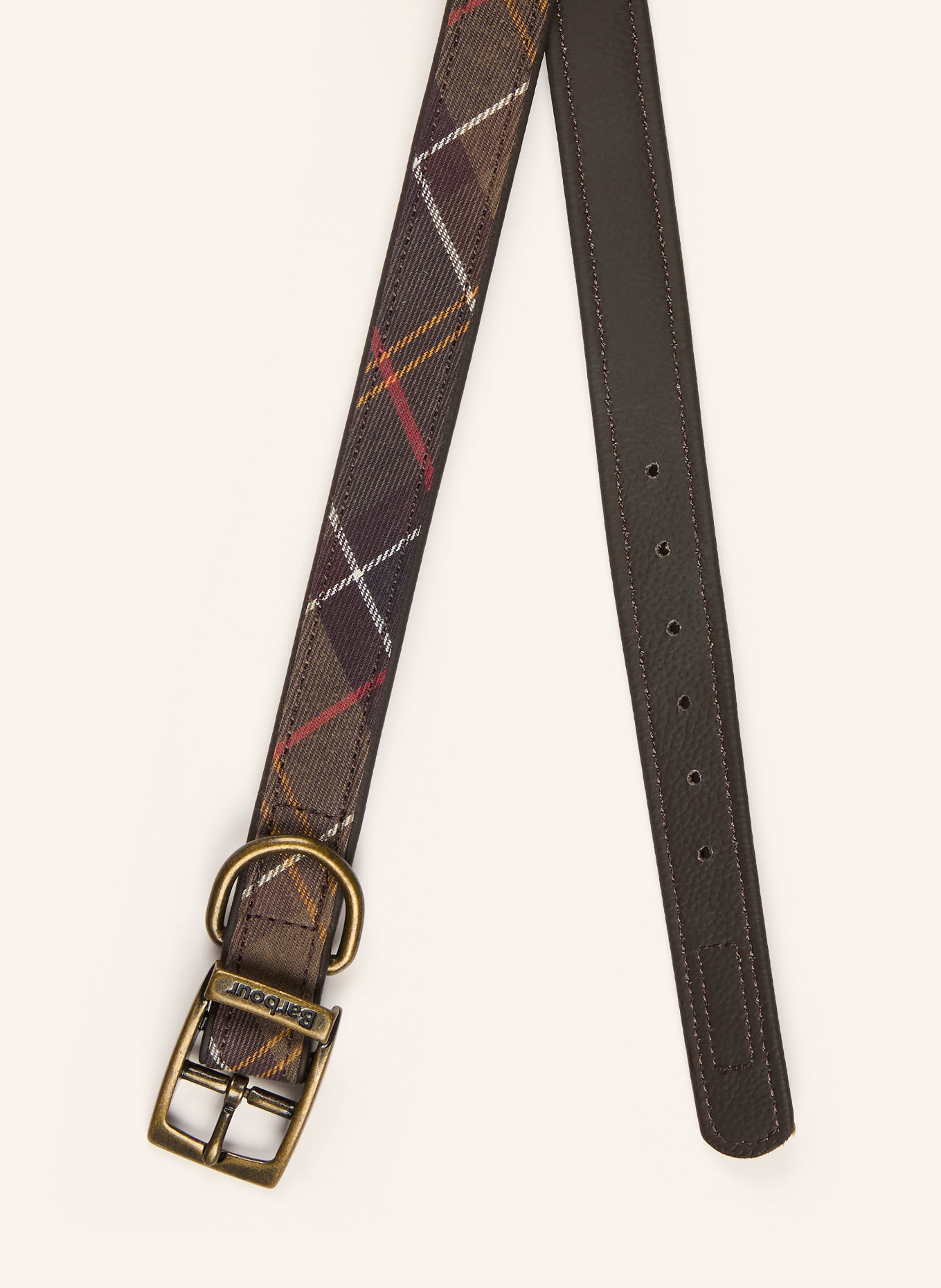 Barbour Hundehalsband: DUNKELGRAU / ROT / GELB