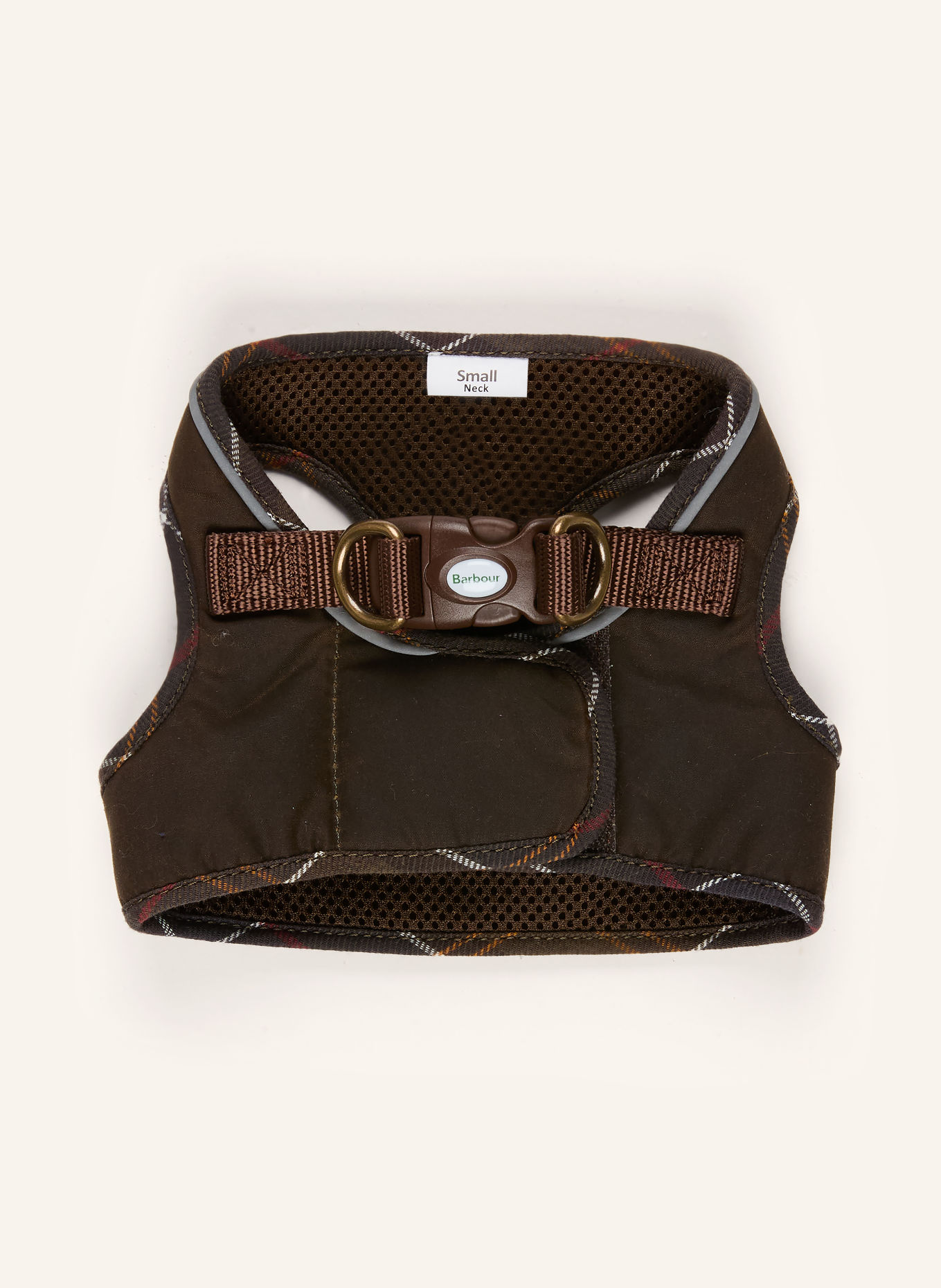 Barbour Hundegeschirr: DUNKELBRAUN / ROT / GELB