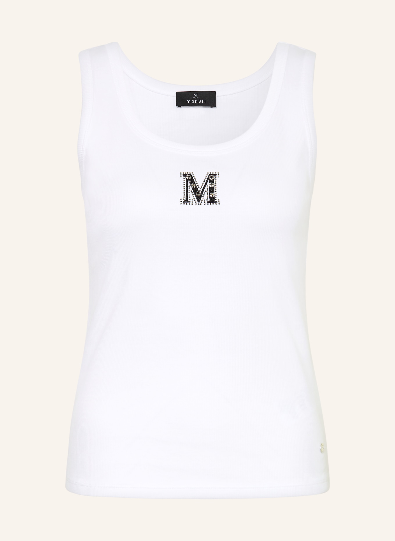 monari Haut orné de pierres précieuses: BLANC