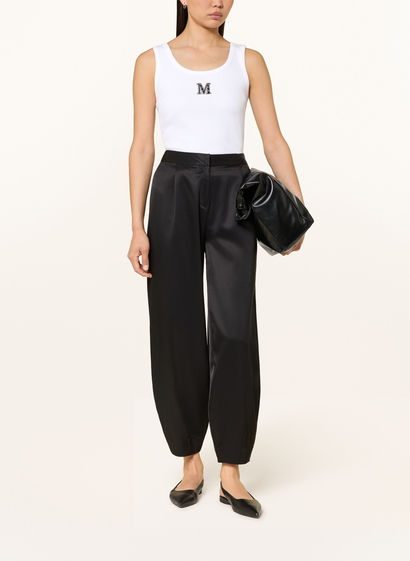 monari Haut orné de pierres précieuses: BLANC