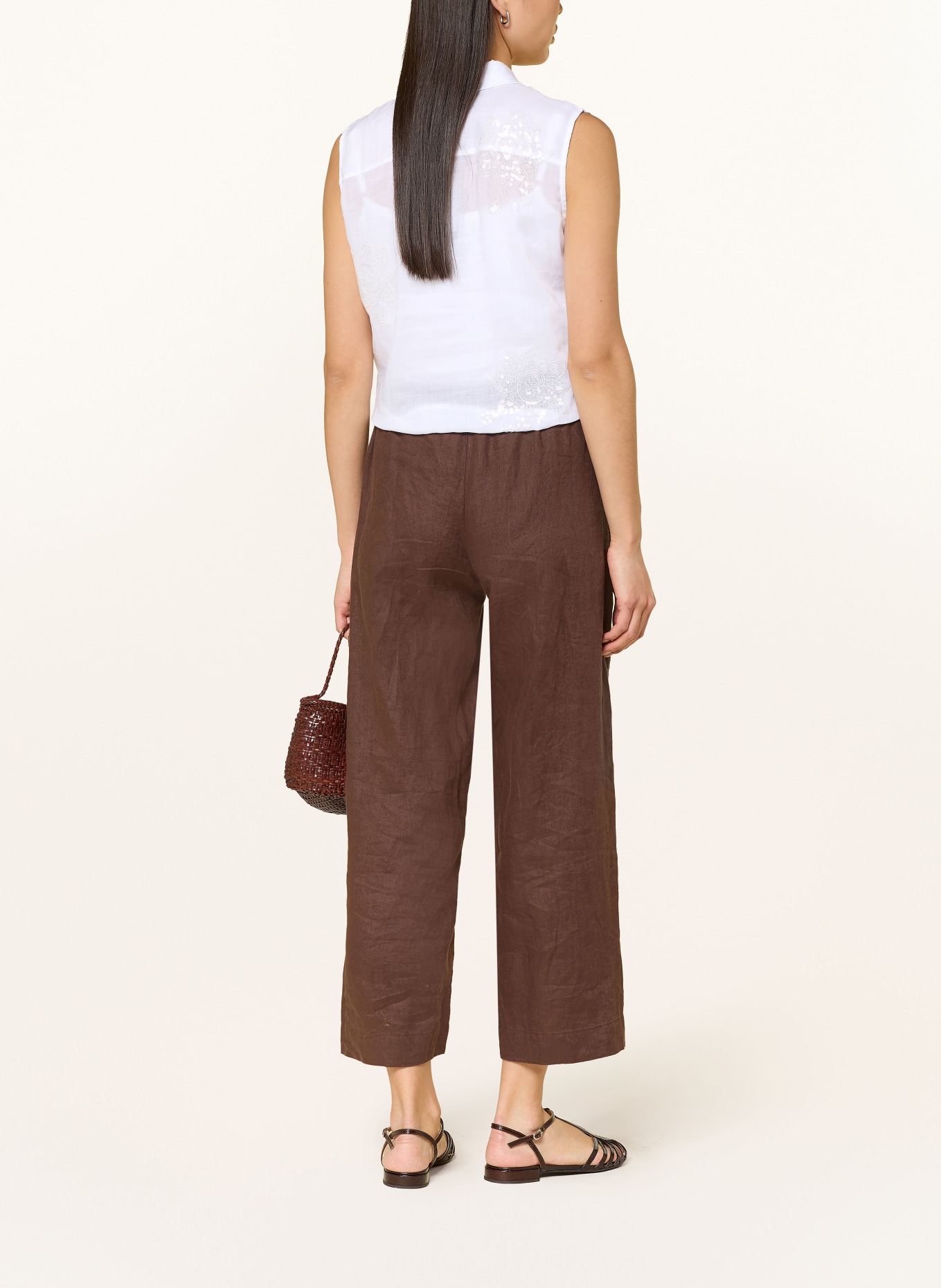 monari Haut chemisier à paillettes: BLANC