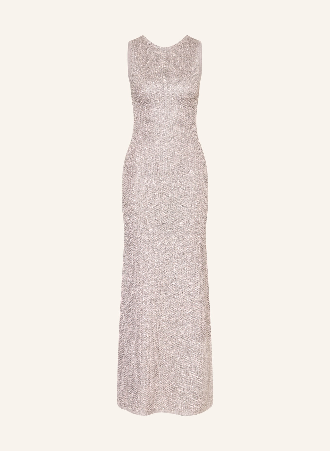 MRS & HUGS Robe en maille à paillettes: ARGENT