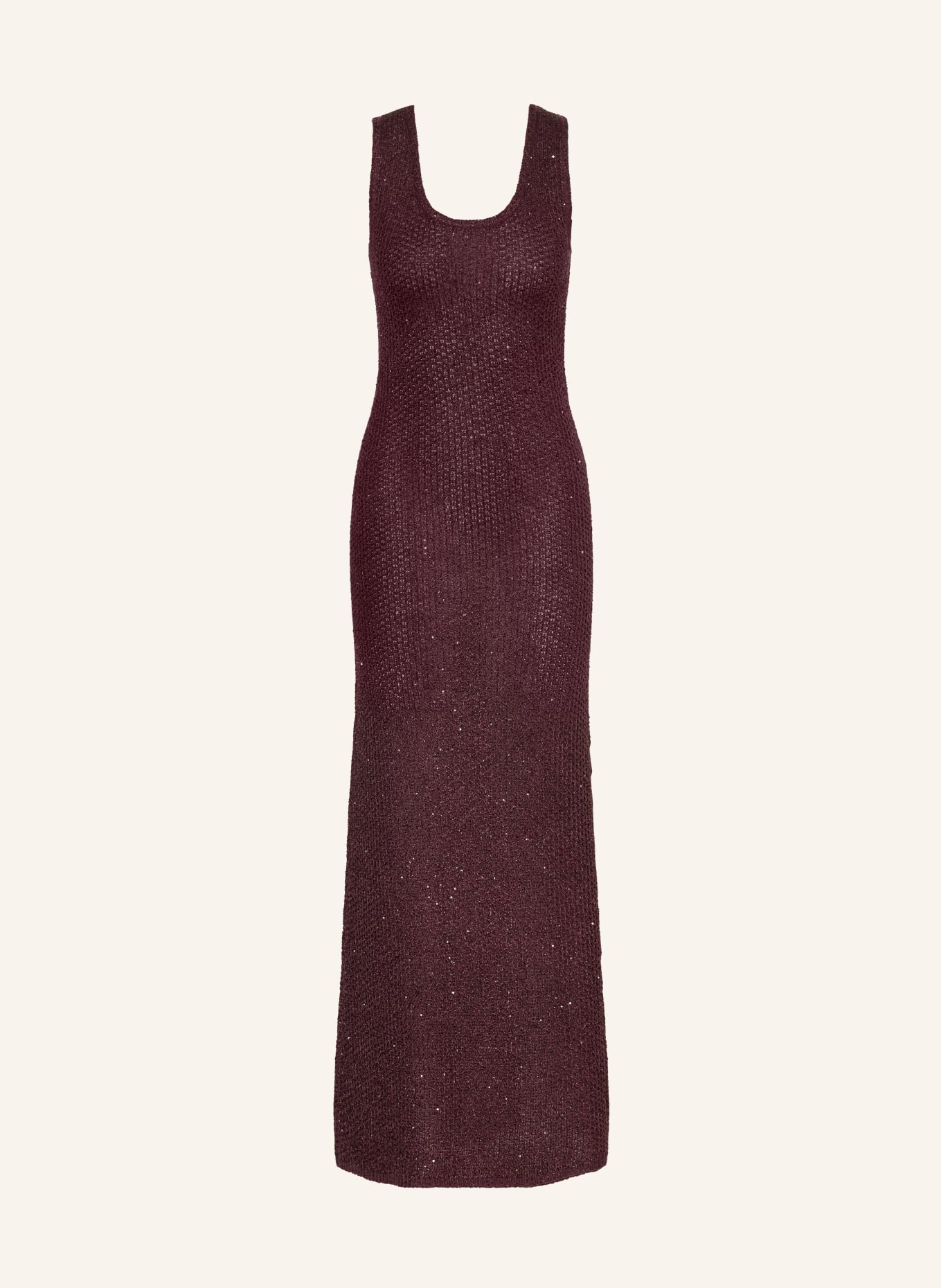 MRS & HUGS Strickkleid mit Pailletten: DUNKELROT