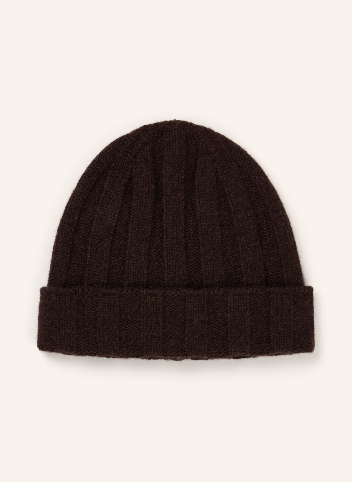 MRS & HUGS Cashmere hat: DARK BROWN