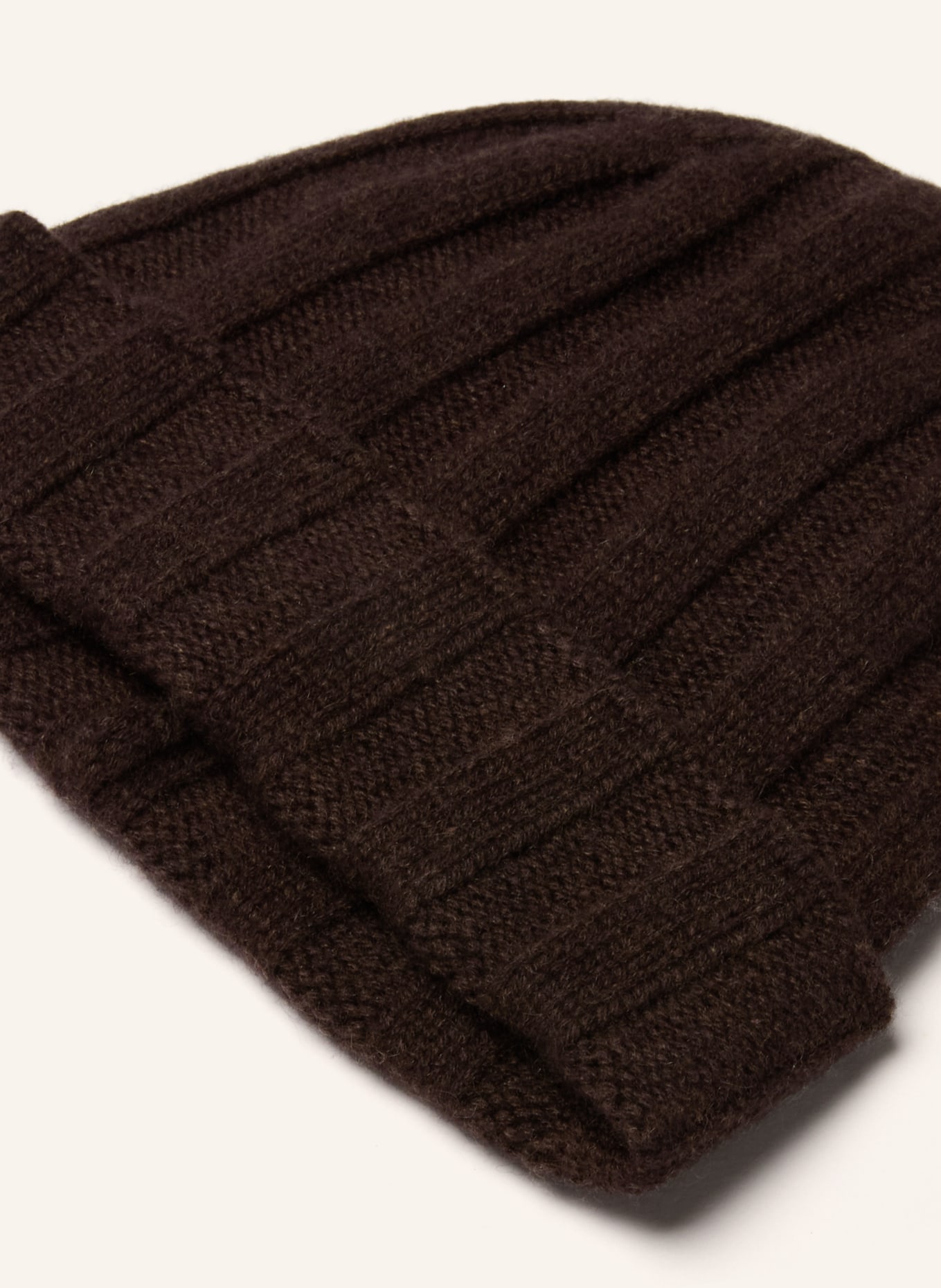 MRS & HUGS Cashmere hat: DARK BROWN