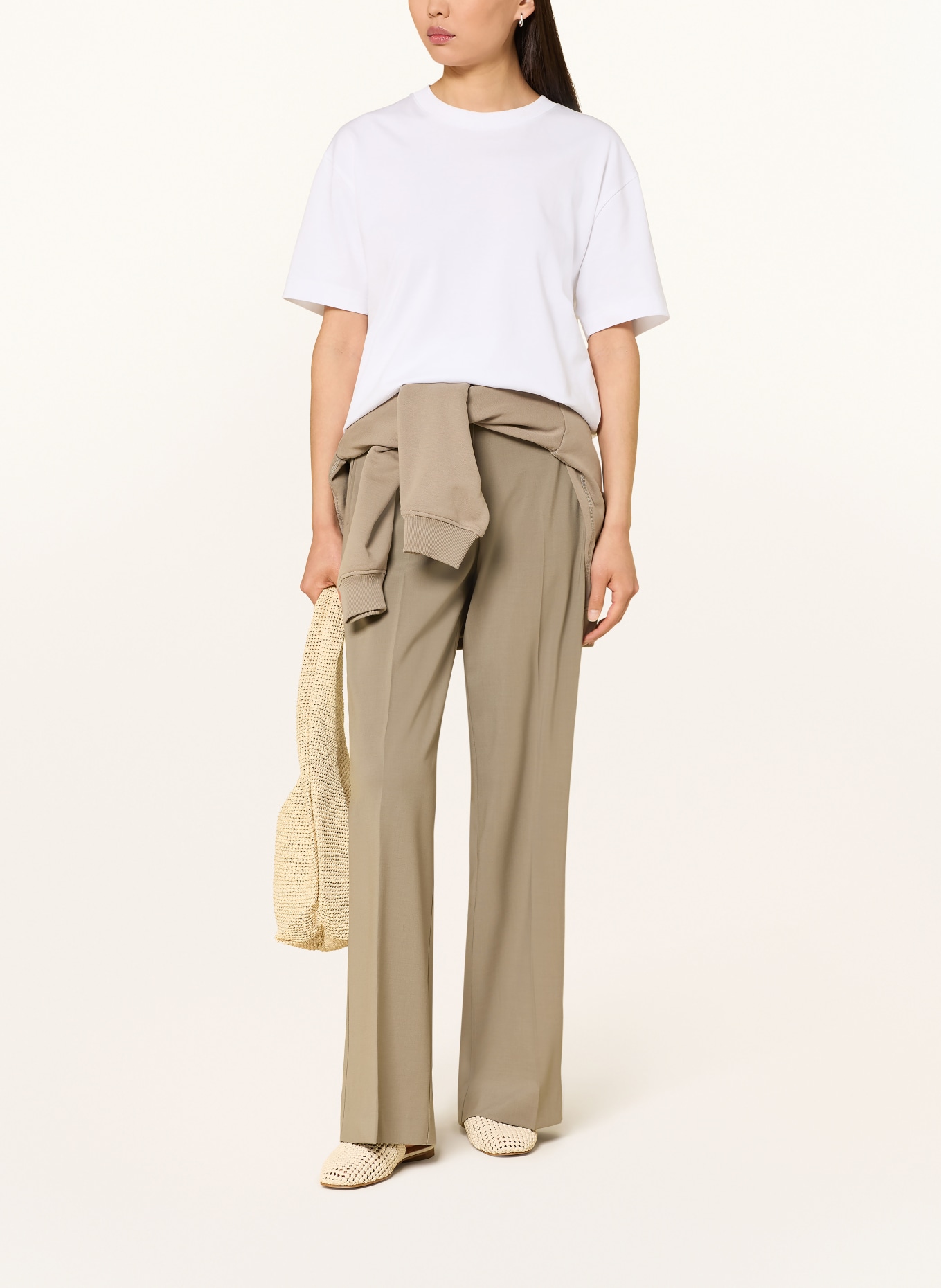 Marc O'Polo Spodnie z marszczeniami: KHAKI