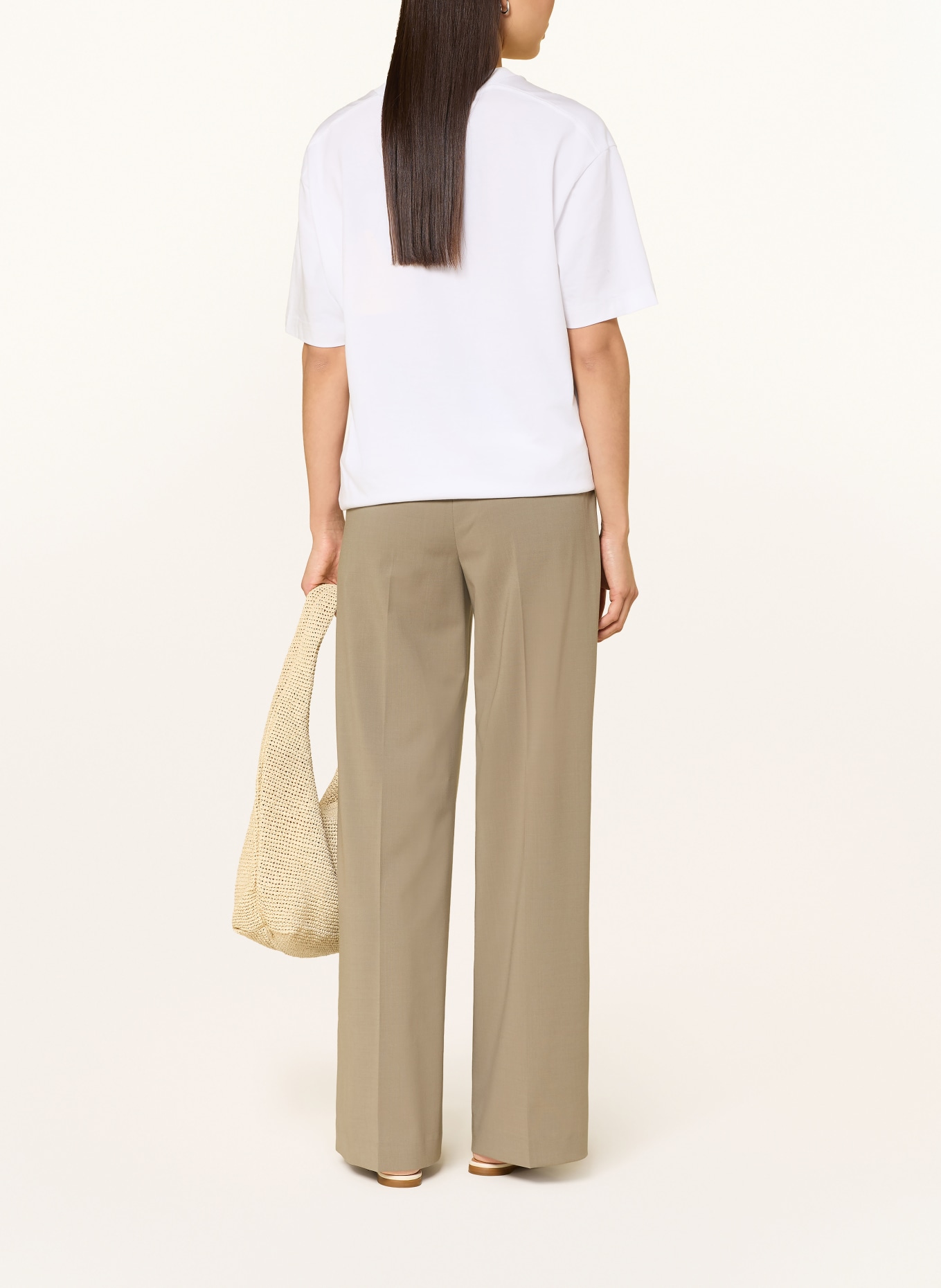 Marc O'Polo Spodnie z marszczeniami: KHAKI