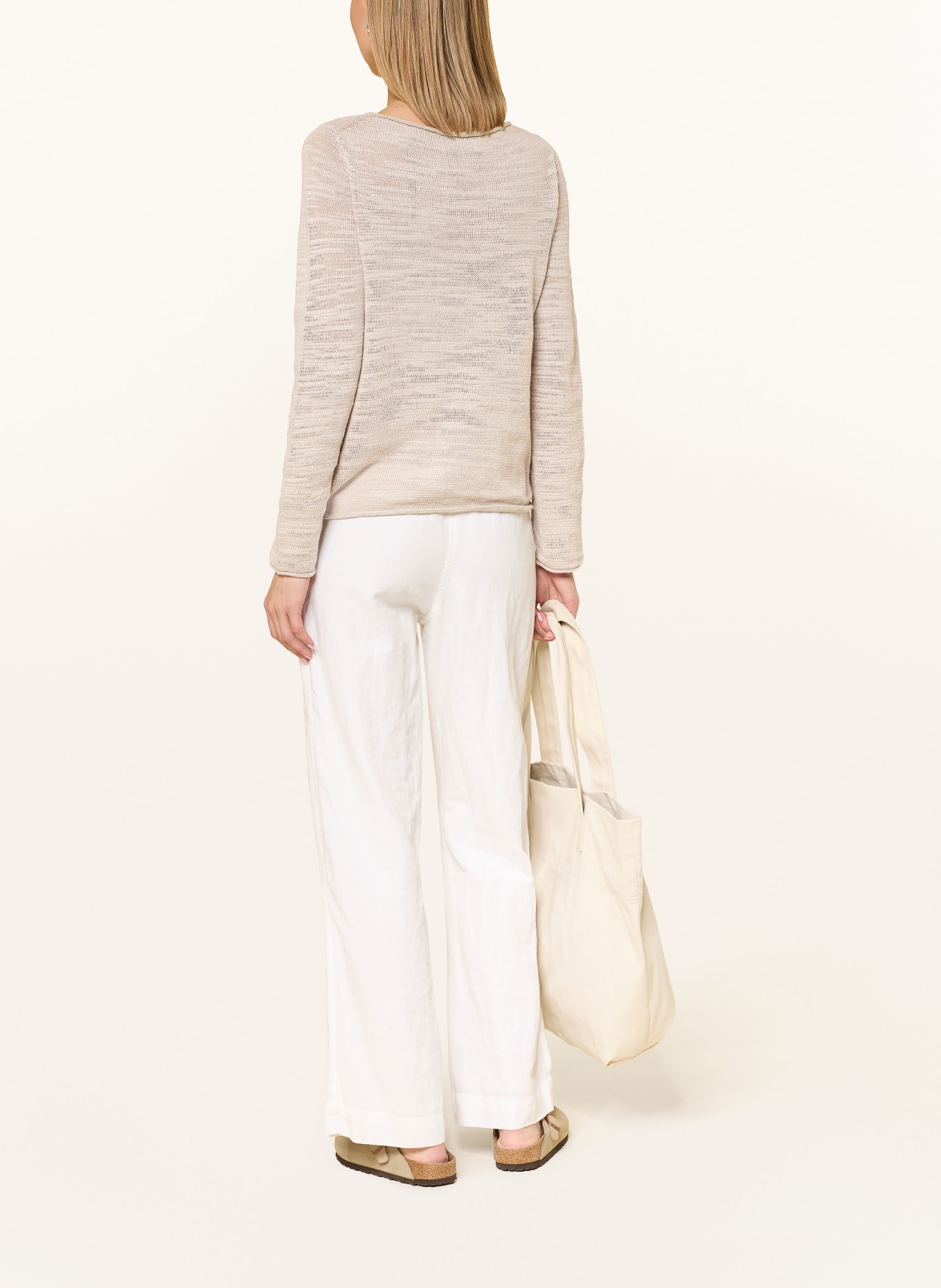 Marc O'Polo Pullover mit Leinen: BEIGE
