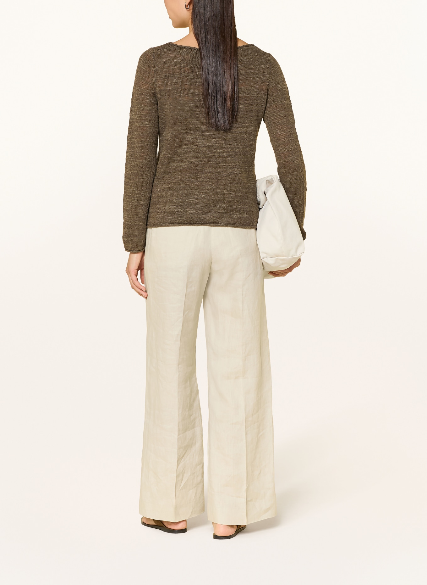 Marc O'Polo Pullover mit Leinen: DUNKELGRÜN