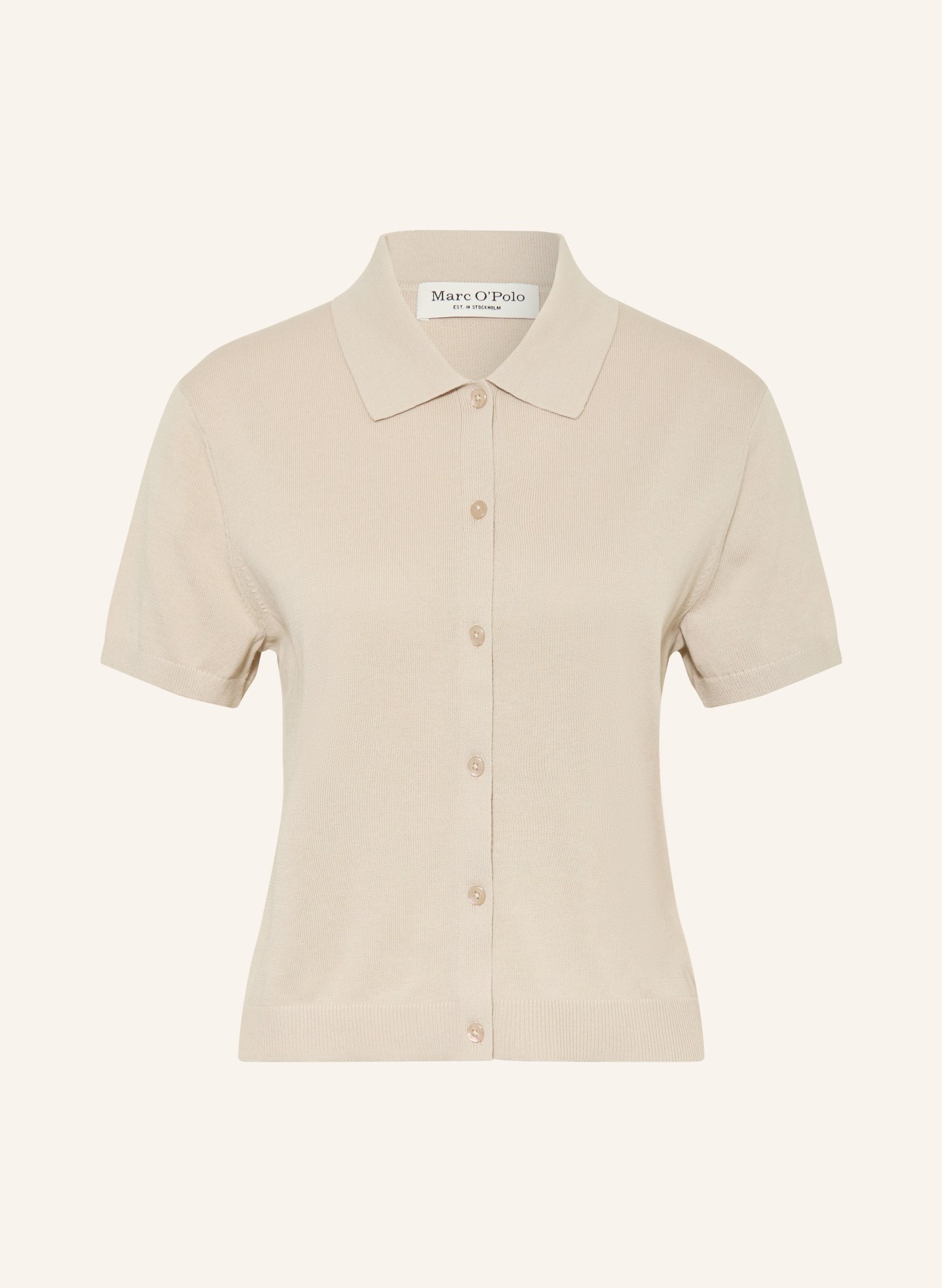 Marc O'Polo Stickad kofta: BEIGE